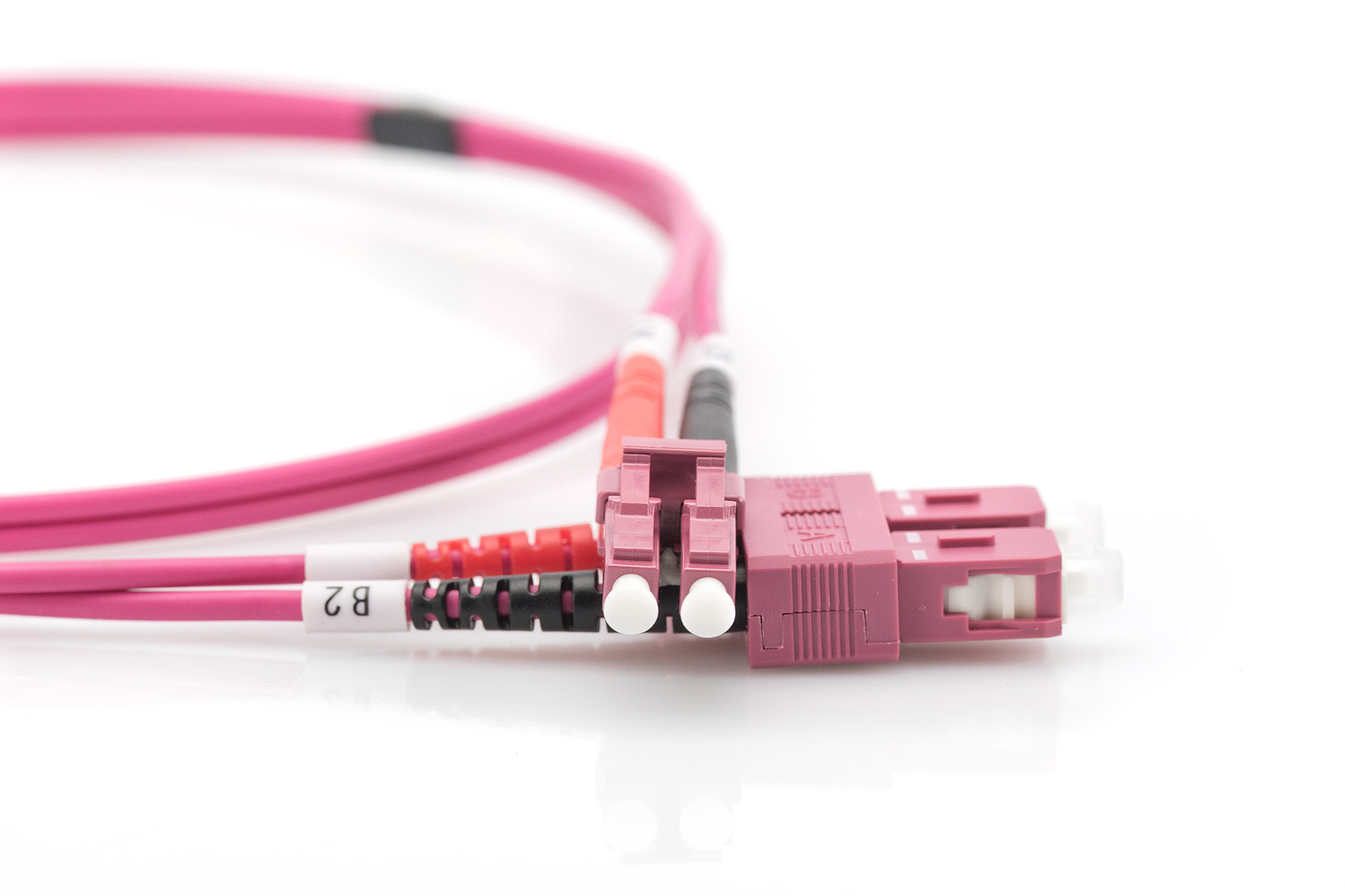 fiber optic, kabel, verbinder, pink, hardware