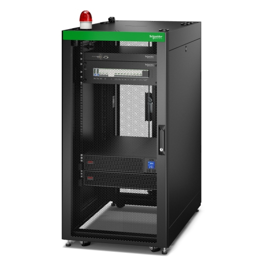 APC EMDC24U3KP2V - Easy MDC S-Series, Ventilated 24U Easy Rack, SRVPM3K, PDP, Energy Meter, Local Management, Lighting