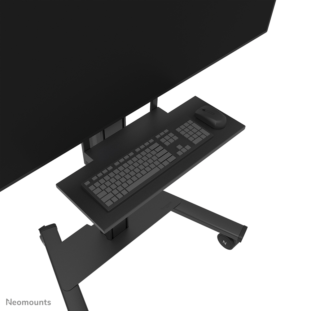 Monitorständer, ergonomischer Schreibtisch, Tastaturablage, schwarz, verstellbare Höhe