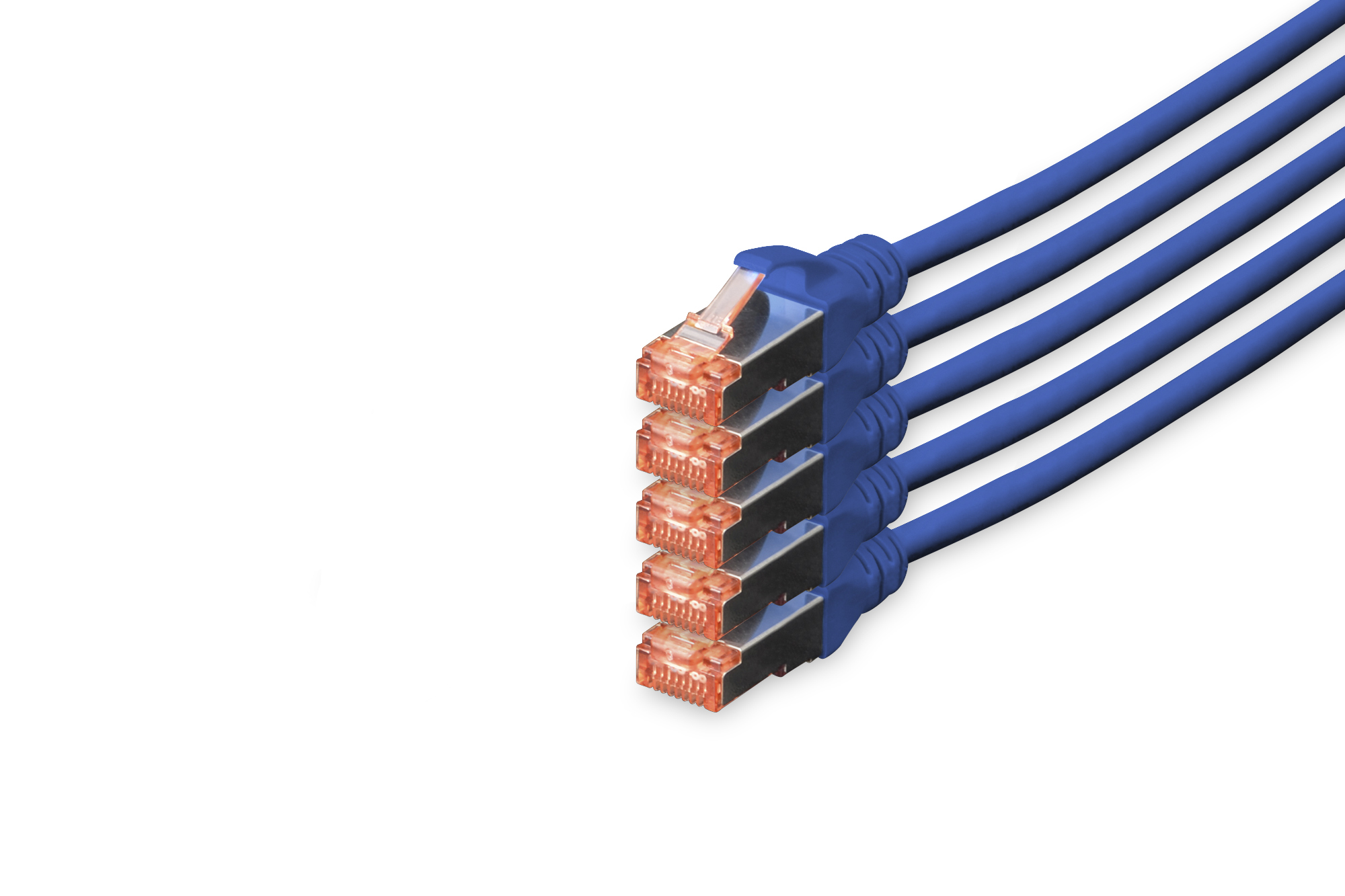 DIGITUS DK-1644-100-B-5 CAT 6 S/FTP Patchkabel, 5 Stück DIGITUS DK-1644-100-B-5 CAT 6 S/FTP Patchkabel, 5 Stück