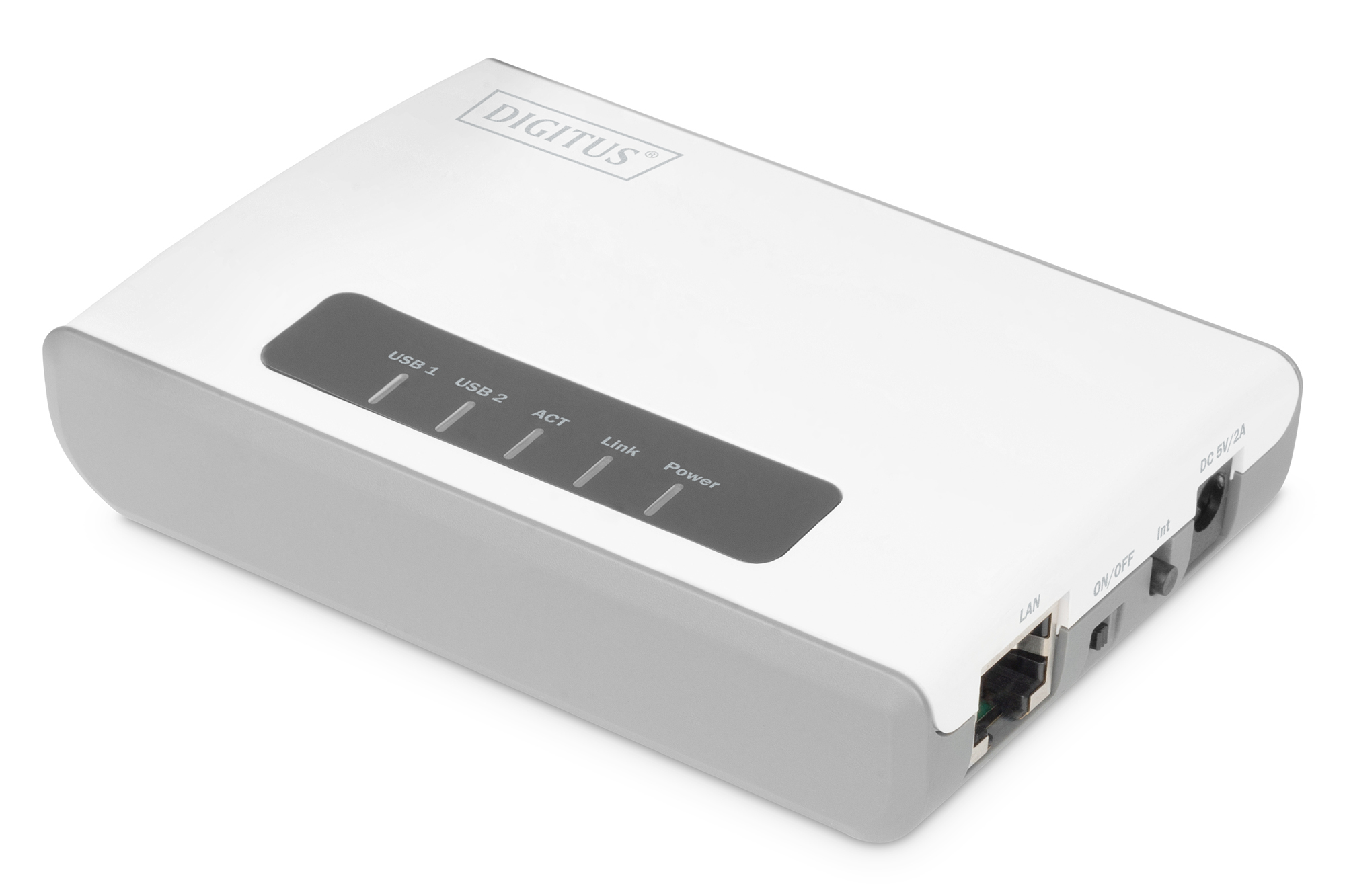 Netzwerk-Switch, LAN-Switch, USB-Ports, Power-Indicator, DC 5V/2A