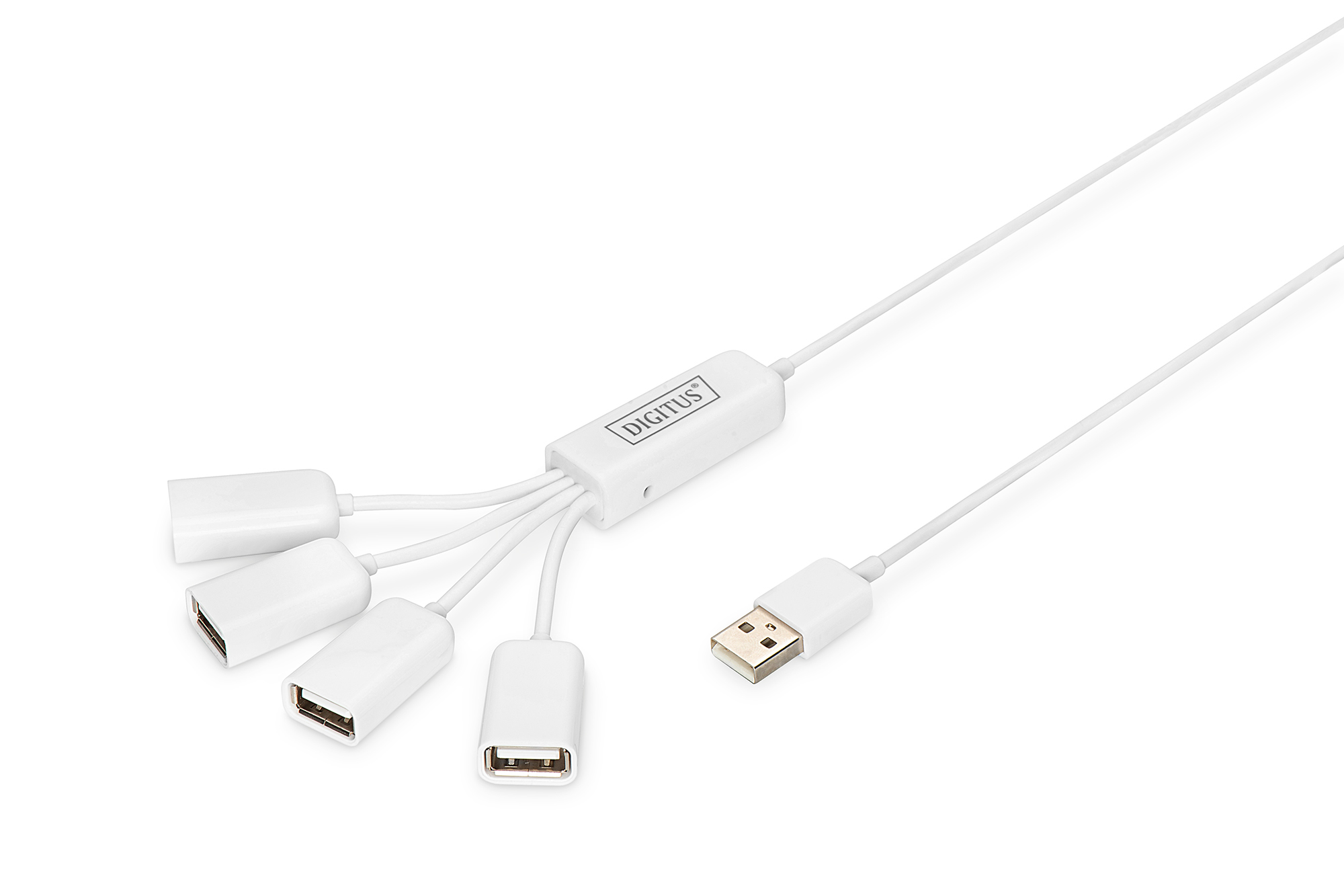 USB-Hub, USB-Verteiler, Weiß, Multi-Port, Kabel