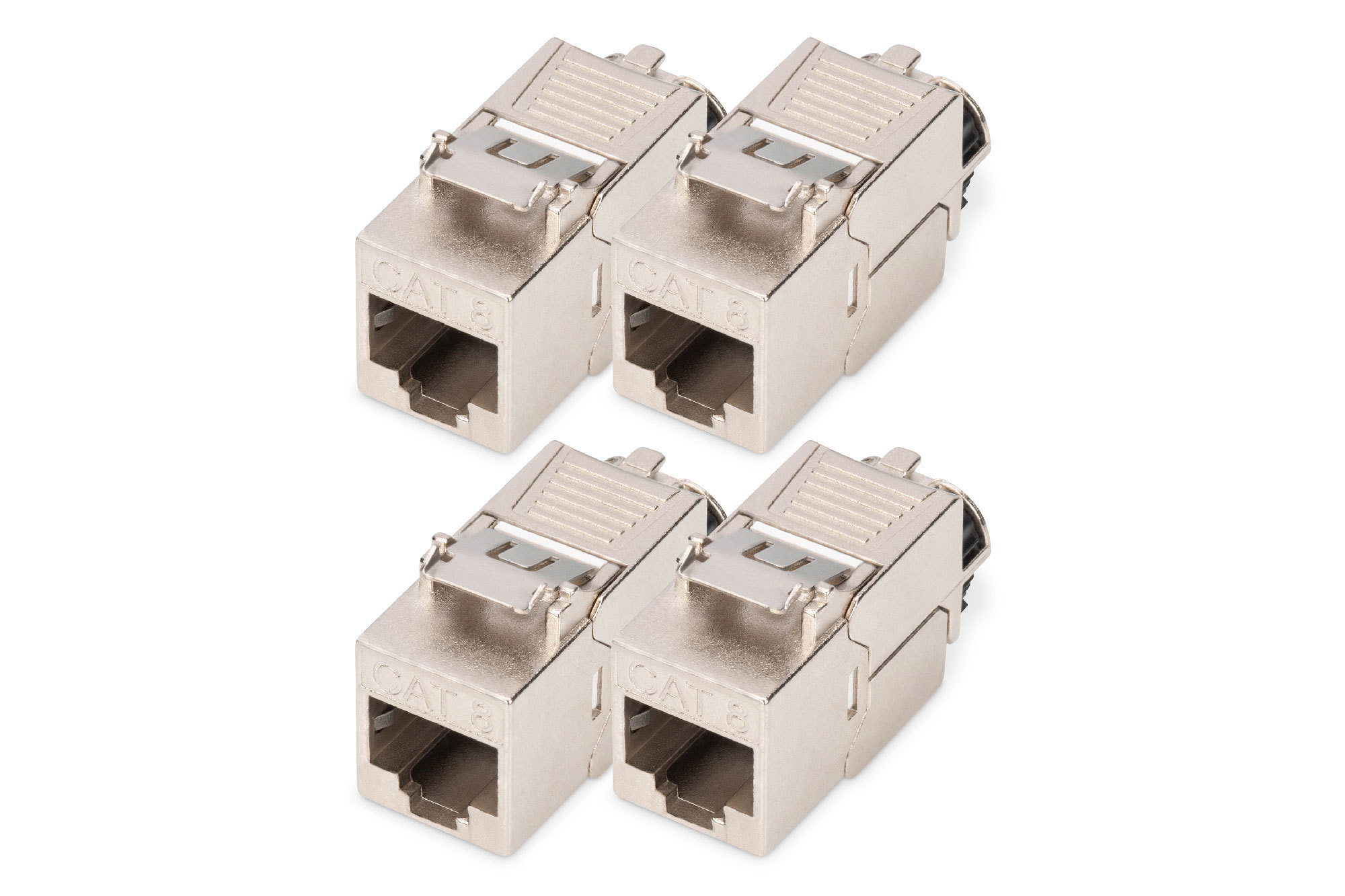 DIGITUS DN-93816-4 CAT 8.1 Keystone Modul, geschirmt, werkzeugfreier Montageanschluss - 4 Stk. DIGITUS DN-93816-4 CAT 8.1 Keystone Modul, geschirmt, werkzeugfreier Montageanschluss - 4 Stk.