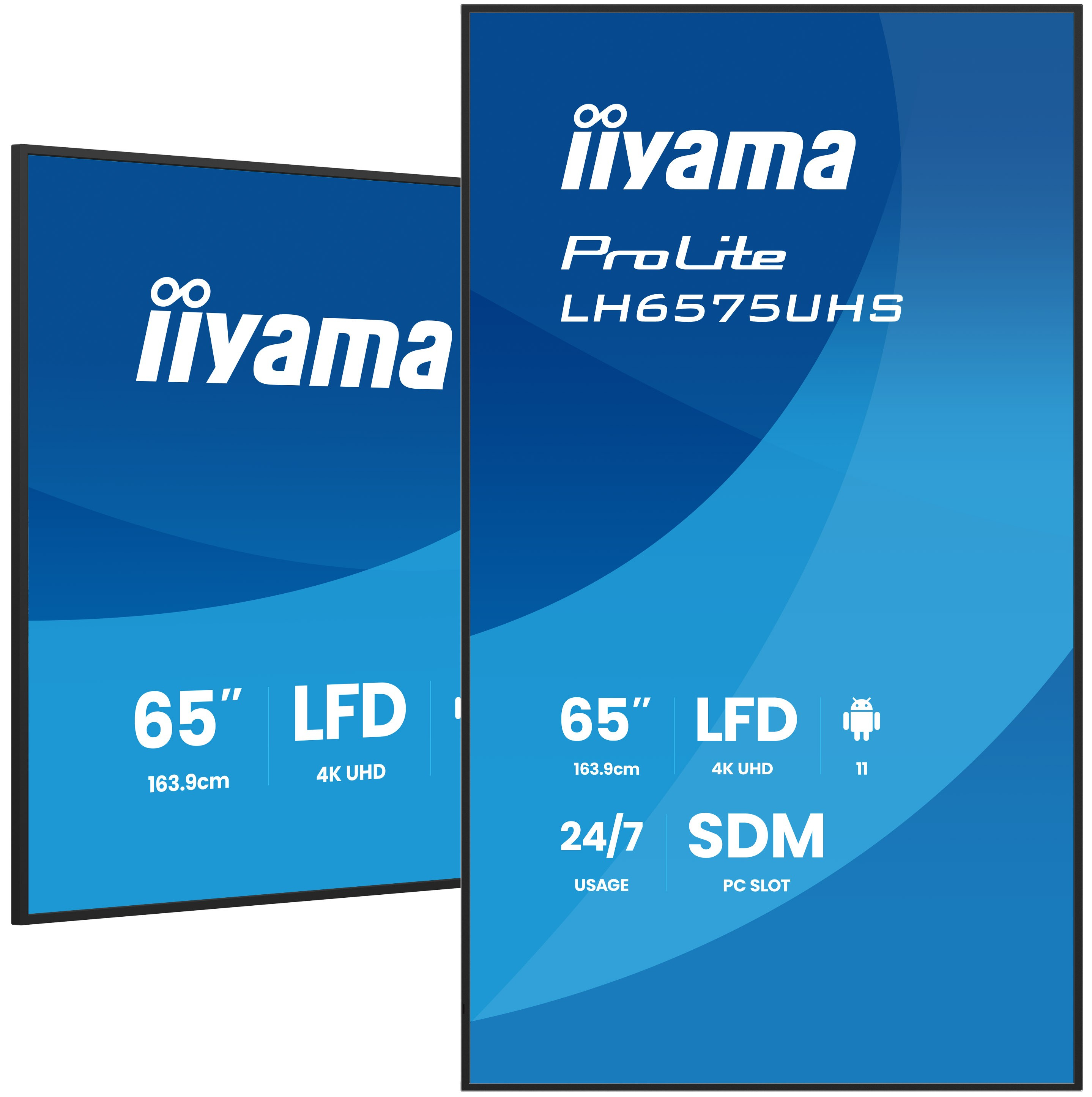 IIYAMA LFD ProLite LH6575UHS-B2AG Werbung, Plakat, Text, Computerausrüstung