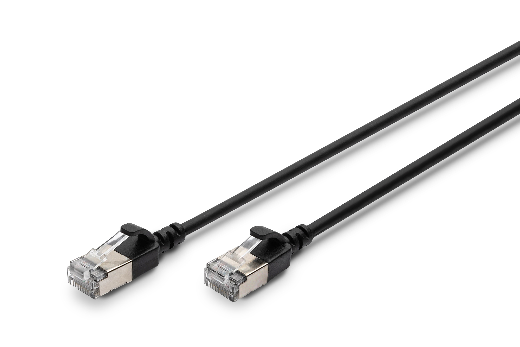 DIGITUS DK-1632-A-015S-BL, CAT 6A F-FTP Slim Patchkabel, kupfer, LSZH AWG 32/7, Länge 1.5m, Schwarz Kabel