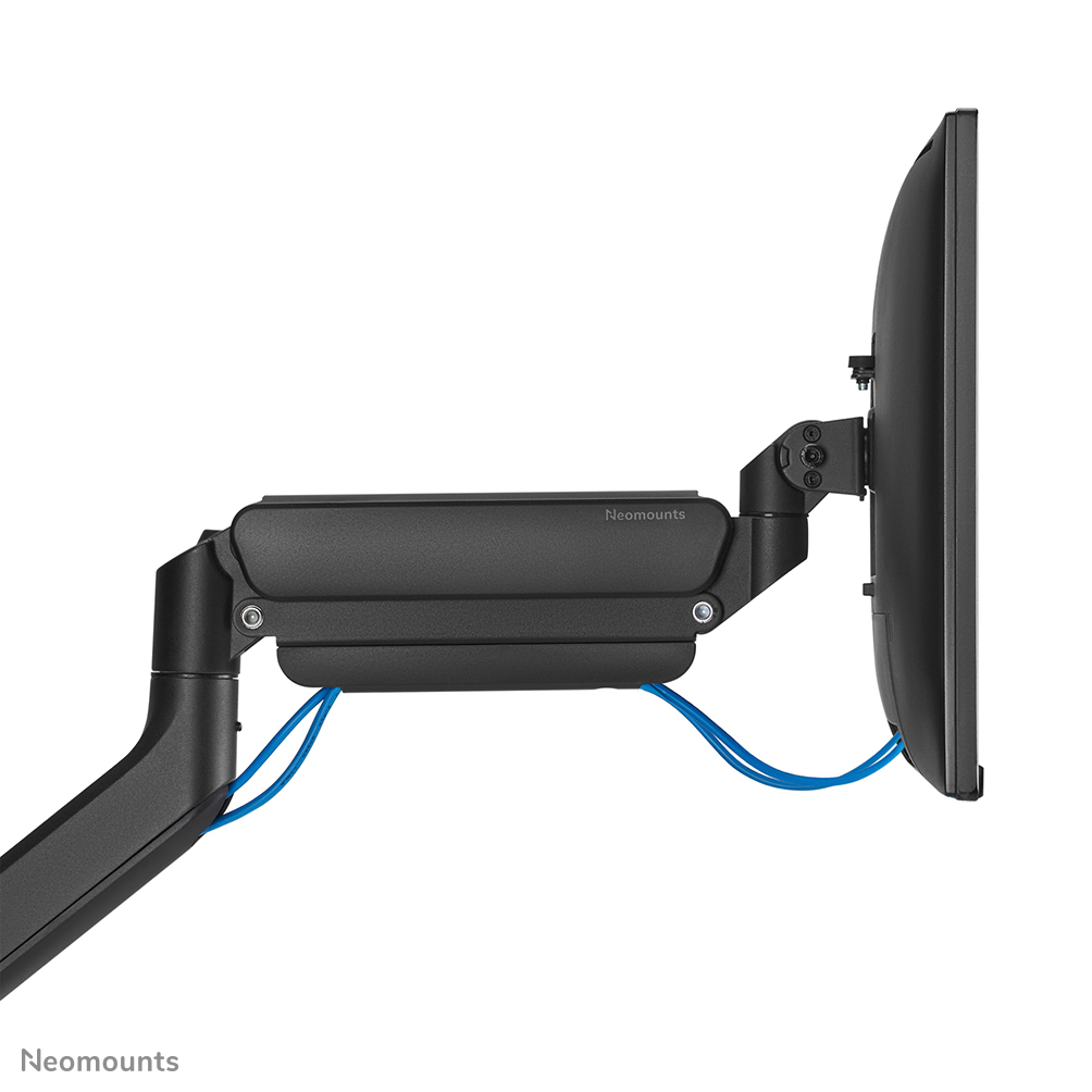 monitorarm, verstellbar, Gasdruck, Kabel, blaues kabel
