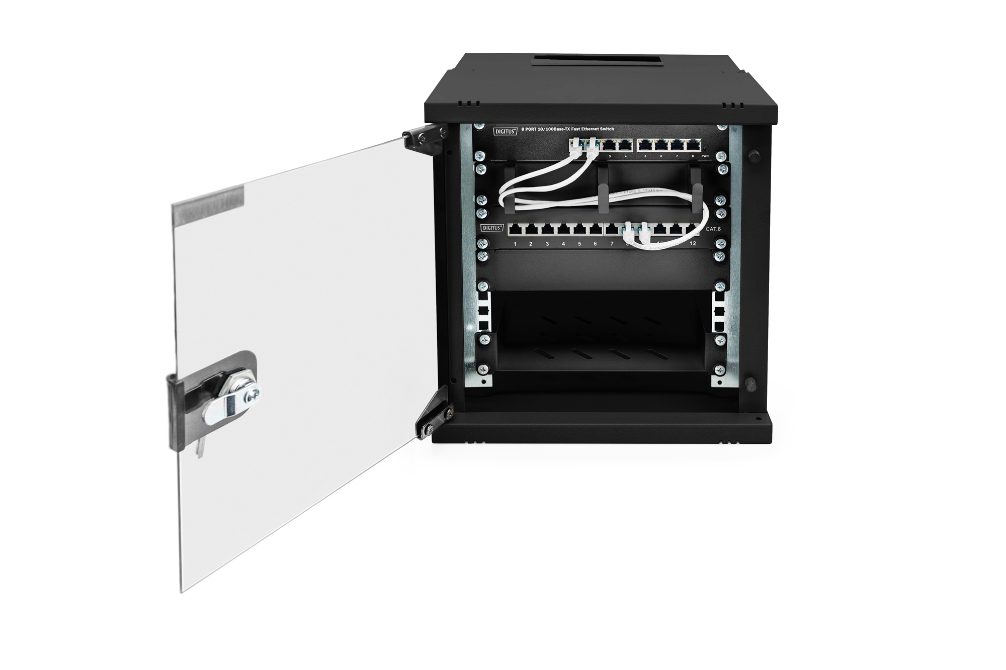 Schalung, Netzwerk-Switch, Rack-mounter, 8-Port, Ethernet