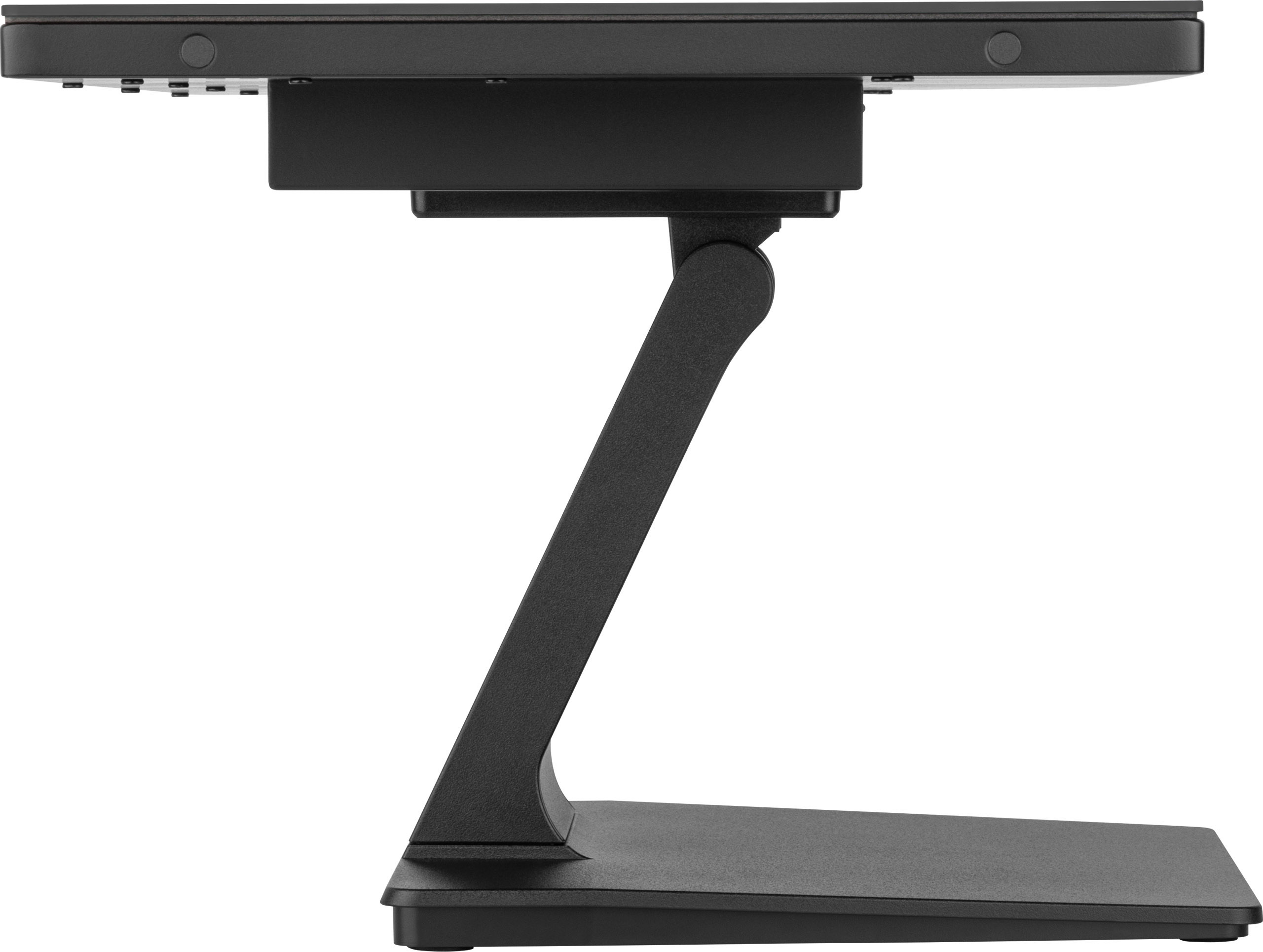 Monitorständer, verstellbarer Arm, schwarz, Metallrahmen, flache Basis