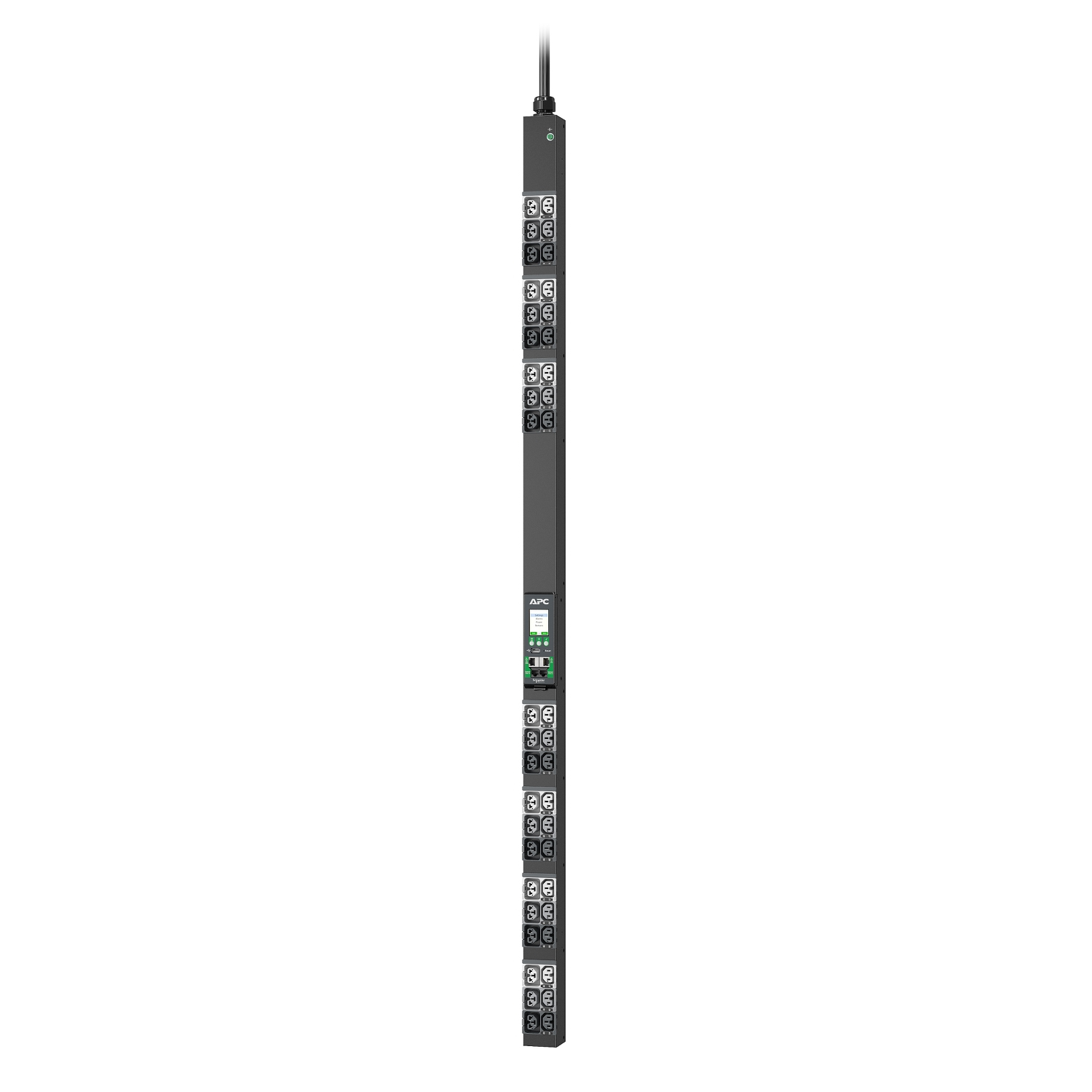 Rack-Stromverteiler, Steckdosenleiste, 19-Zoll-Rack, Schwarz, LCD-Display