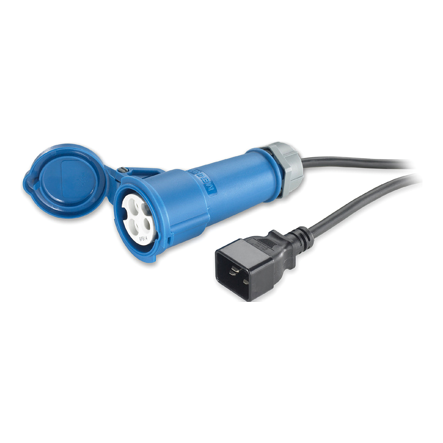 Elektrischer Stecker, blauer Stecker, 3-polig, wasserdicht, industriell