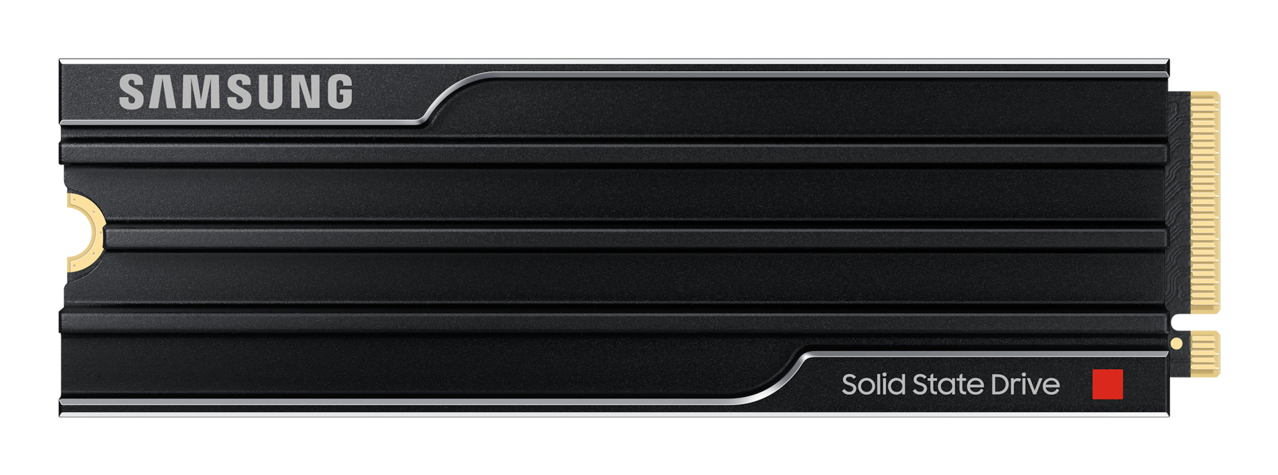 SSD, Solid State Drive, M.2 PCIe, schwarz, goldener Anschluss