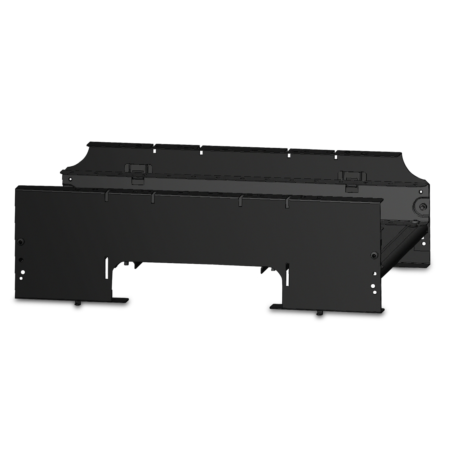 Oberflächenmontierte Gehäuse, Rack-Panel, Metallrahmen, schwarz, Montagehalterungen