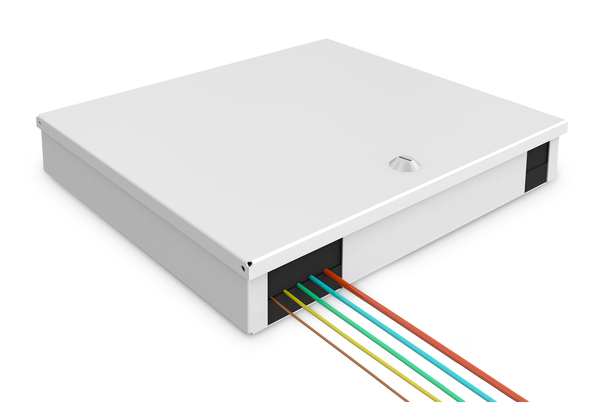 Netzwerk-Switch, Patchfeld, RJ45, Deckel, Metallgehäuse