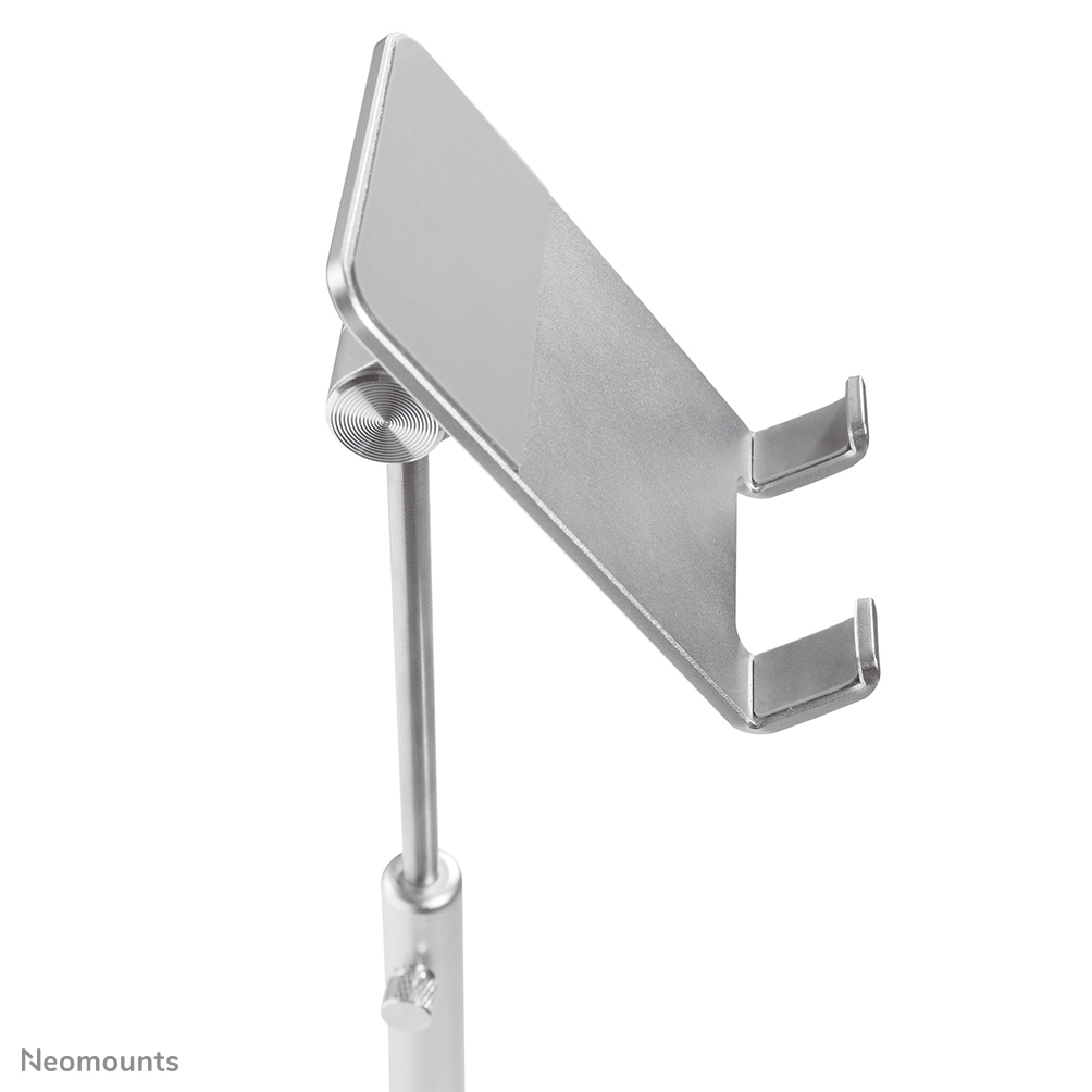 Neomounts Höhenverstellbarer Telefon-Ständer - Handy/Smartphone - Passive Halterung - Tisch/Bank - Silber