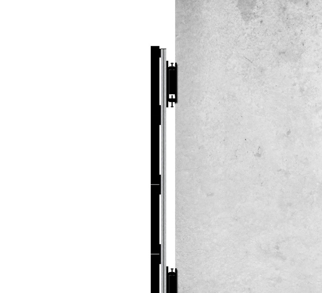 B-TECH SYSTEM X - Wall Mount for INFiLED WP Series 4x4 DVLED Videowalls BT93INFWP-W-4X4/S