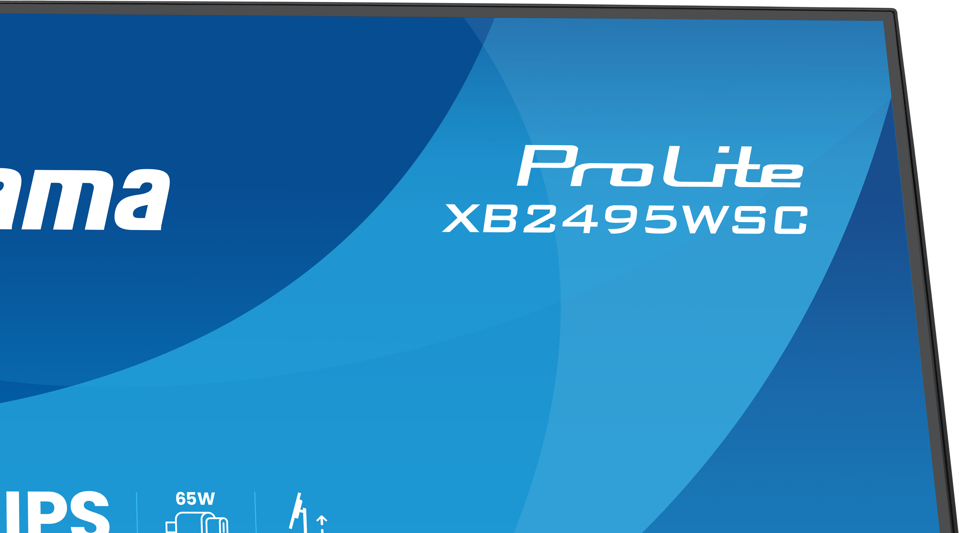 monitor, LED, 24 Zoll, ultra flach, blauer Bildschirm