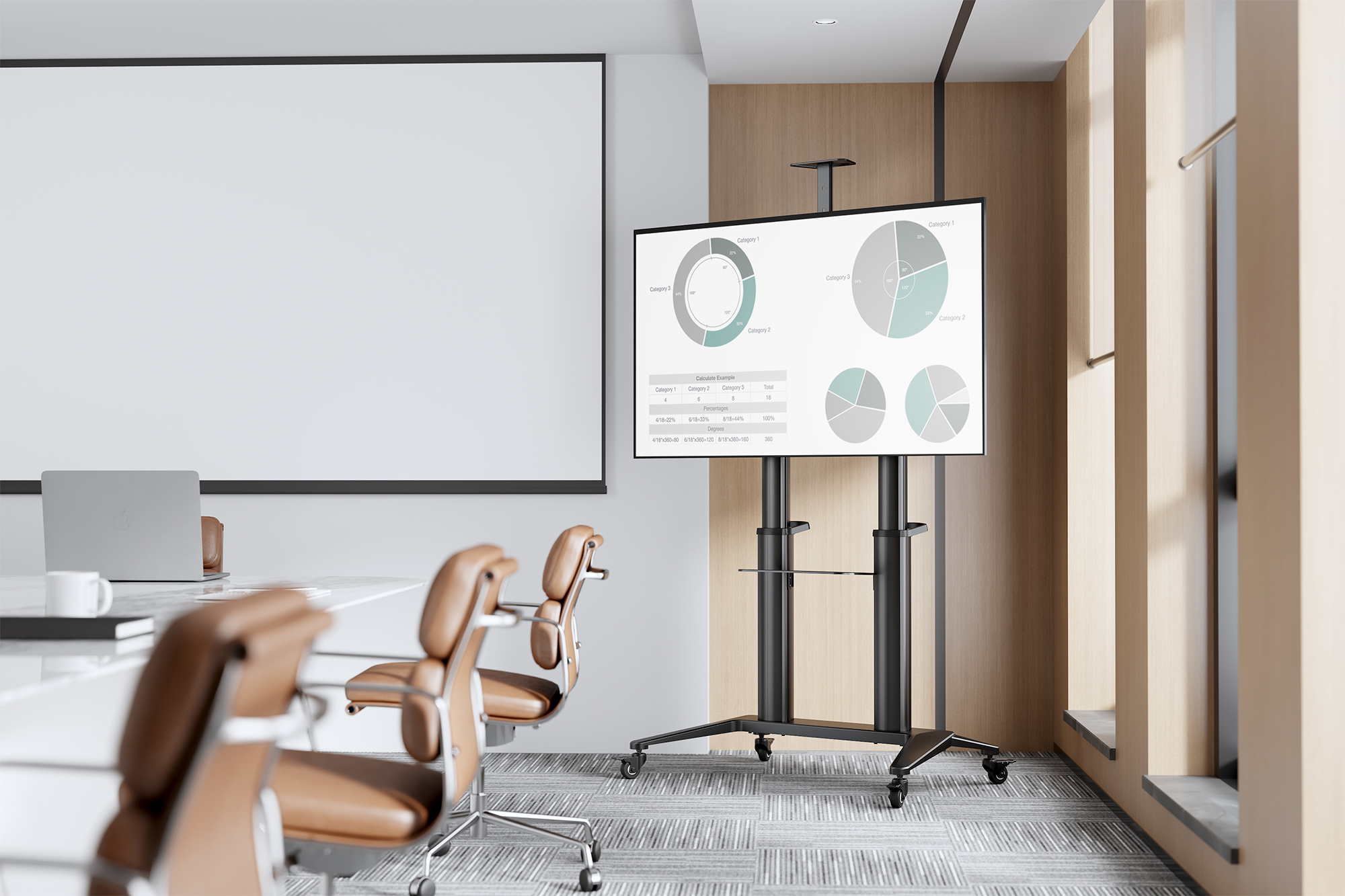 Projektboard, Präsentation, Kamera-Display, Konferenzraum, Mobiler Bildschirm