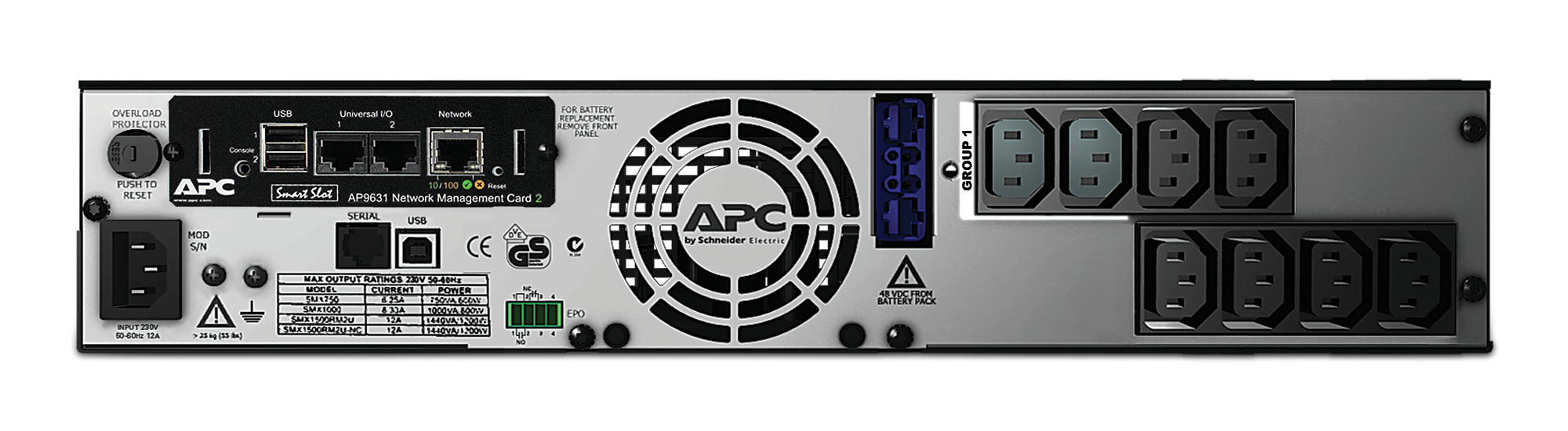 APC SMX750INC - Smart-UPS X 750VA Rack/TowerR LCD 230V mit Networking Card APC SMX750INC - Smart-UPS X 750VA Rack/TowerR LCD 230V mit Networking Card