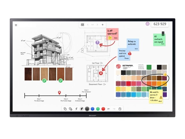 Touchscreen-Display, Digitales Whiteboard, Schwarzer Rahmen, Großbildschirm