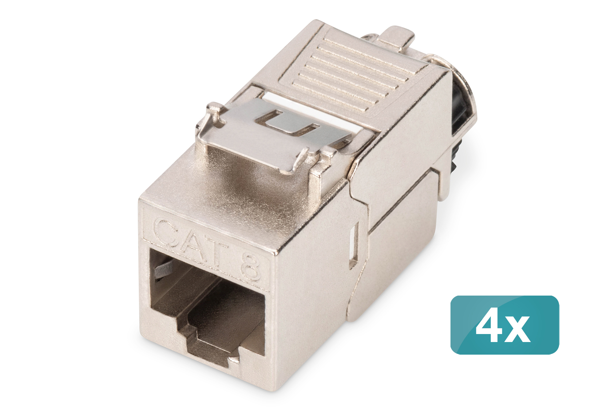 RJ45, Netzwerkstecker, Kupfer, Kabelanschluss, 4x