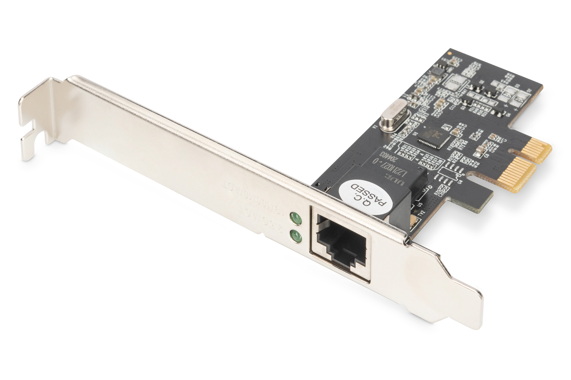 PCIe-Adapter, Netzwerkkarte, Ethernet-Anschluss, PCIe-Bracket, Low-Profile Karte