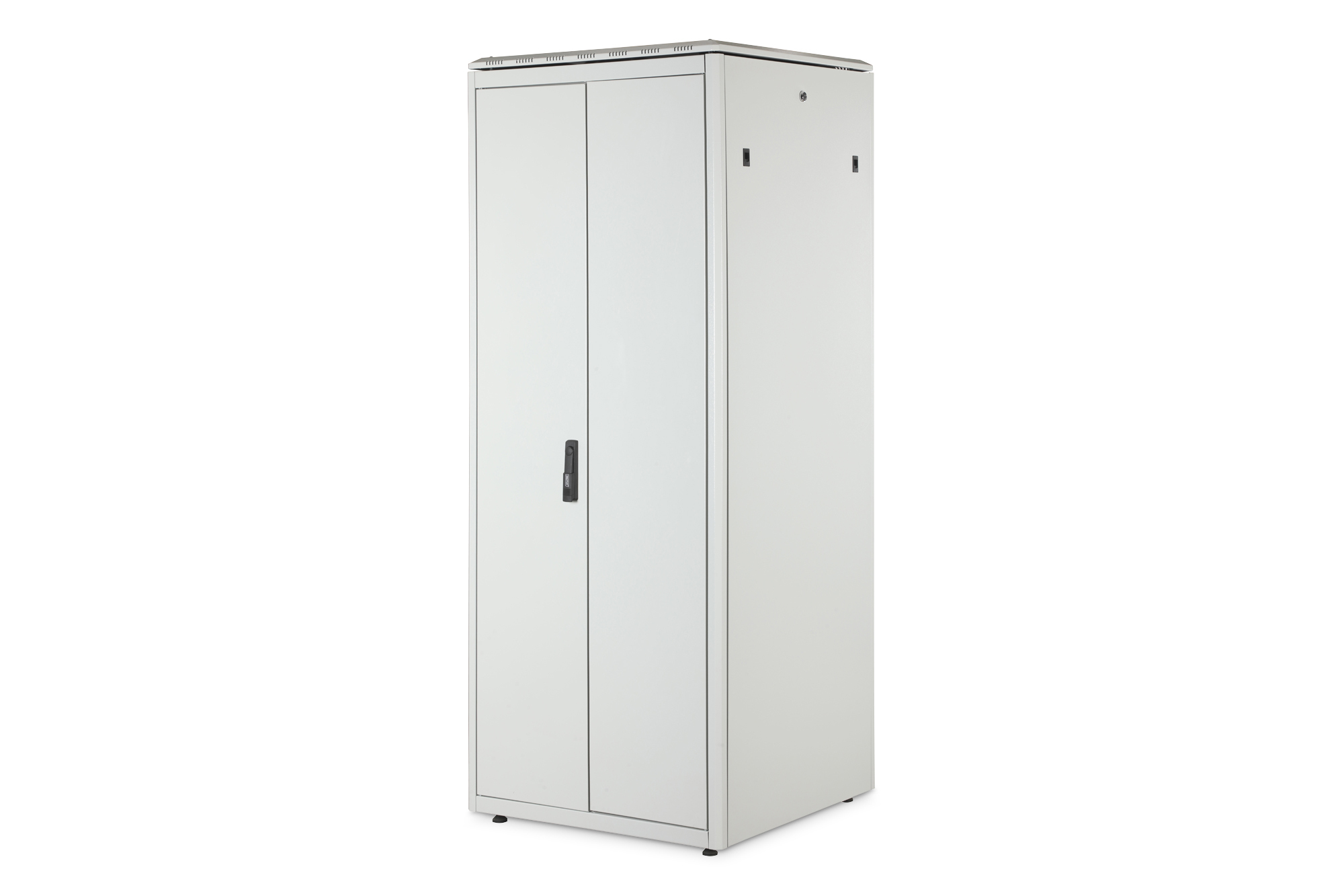 Schrank, Metall, DoppelTüren, Garderobe, Stahlgrau