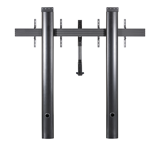 B-TECH MODE-AL - Premium Floor-To-Wall Twin Screen VC Stand - (VESA 600 x 400) - 2m BT8710/B B-TECH MODE-AL - Premium Floor-To-Wall Twin Screen VC Stand - (VESA 600 x 400) - 2m BT8710/B