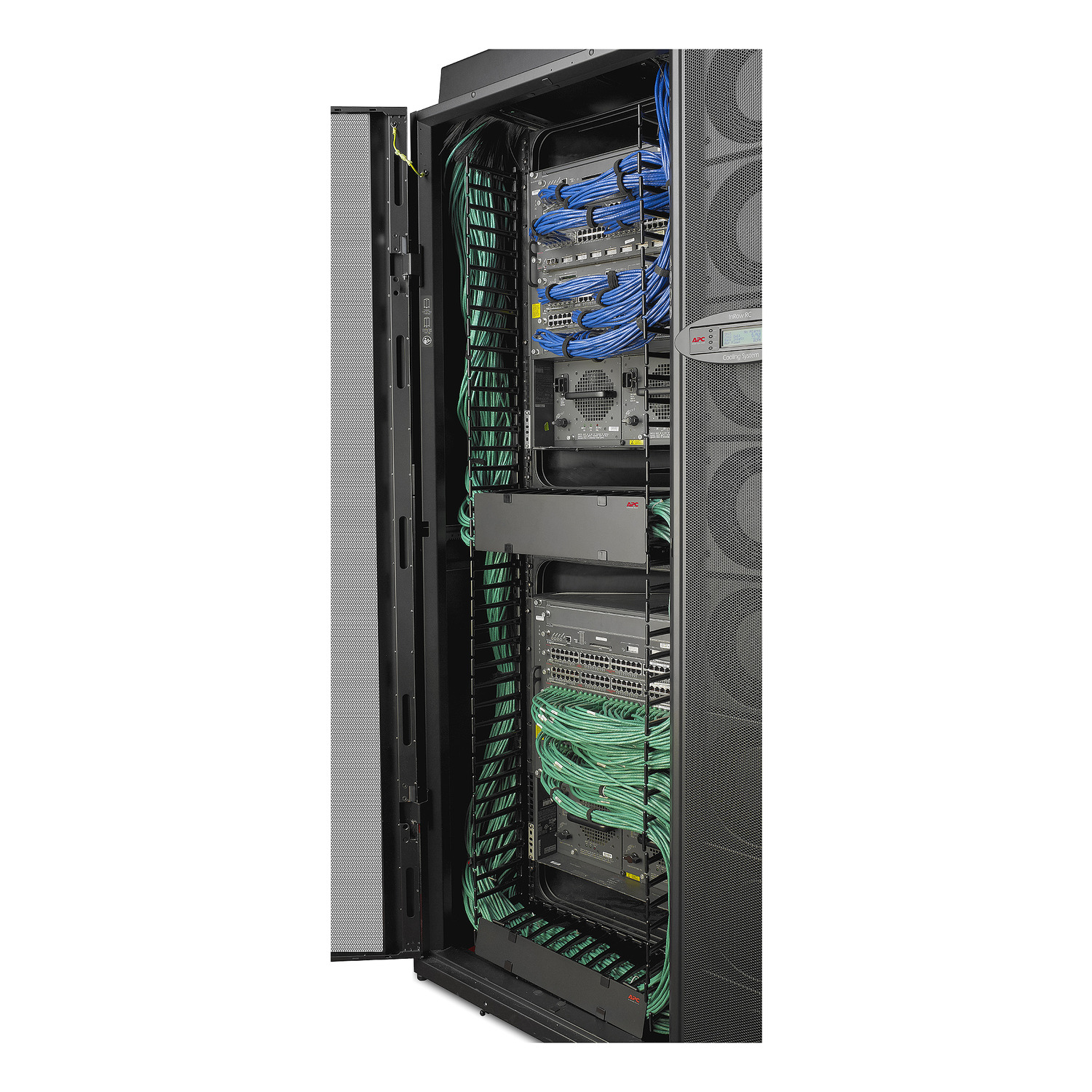 Serverrack, Netzwerk-Schrank, Patch-Panels, Kabelmanagement, Rackausstattung