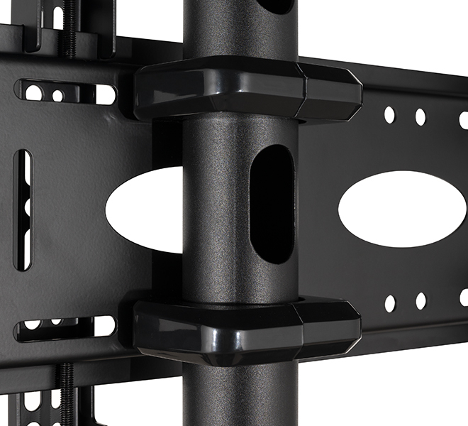B-TECH Large Flat Screen Trolley / Floor Stand (VESA 600 x 400) - 1.6m Ø50mm Poles BT8504/BB V2