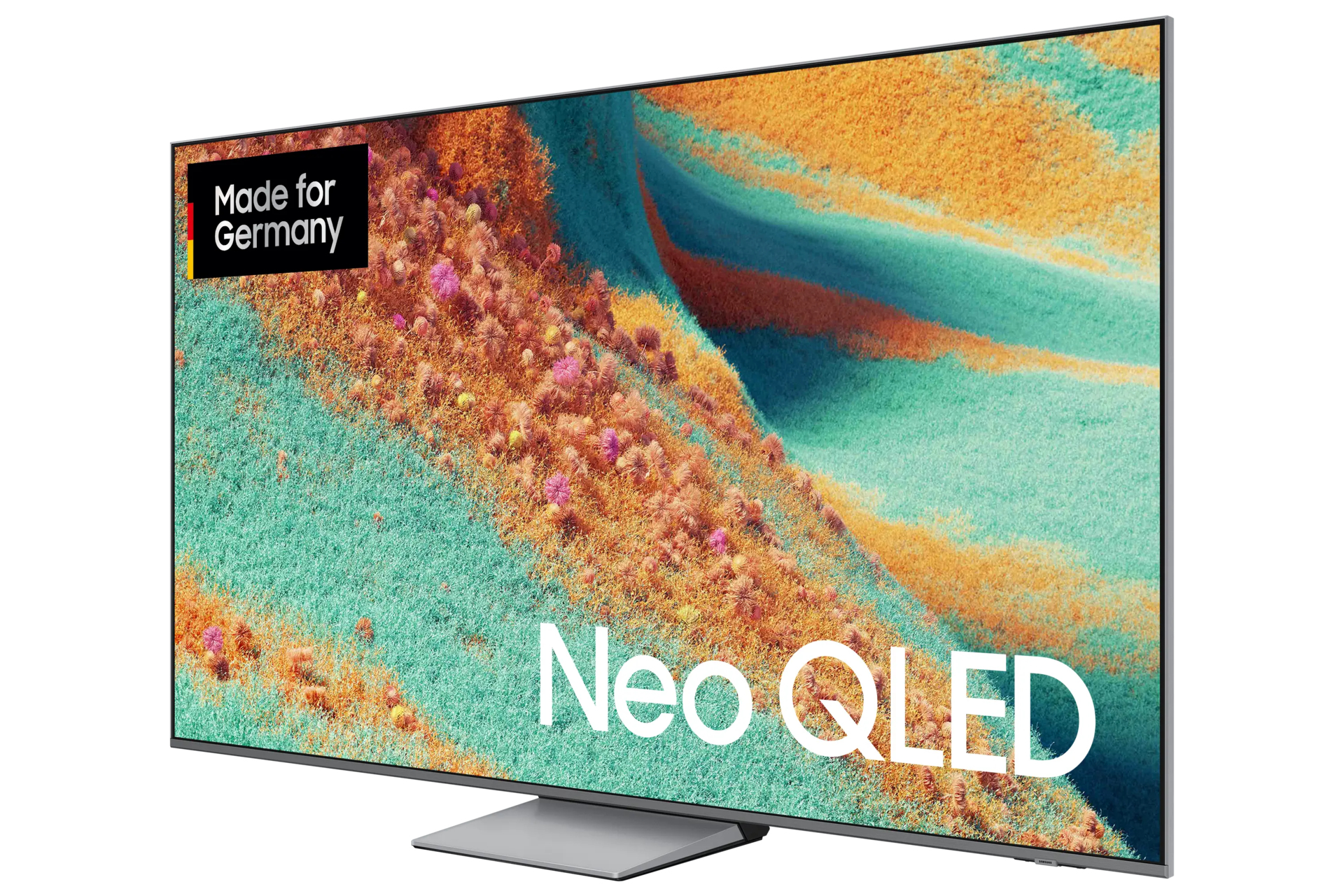 Fernseher, Neo QLED, Flachbildschirm, dünner Rahmen, Standfuß