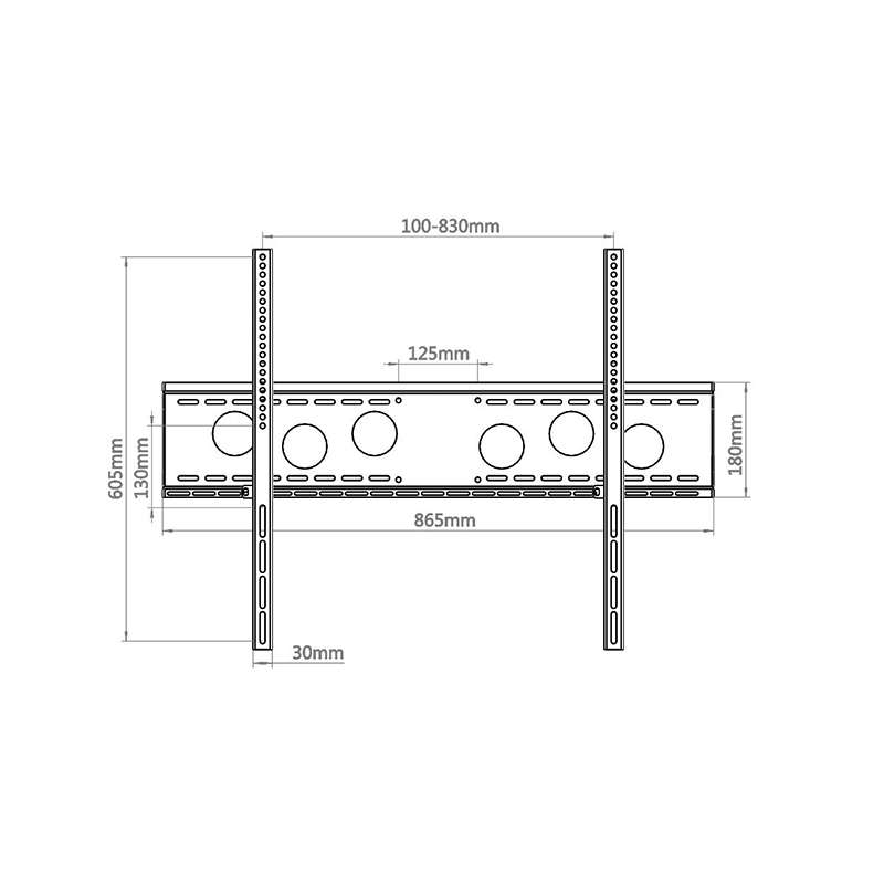 HAGOR Wandhalterung WH 85 F-HD, starr, schwarz