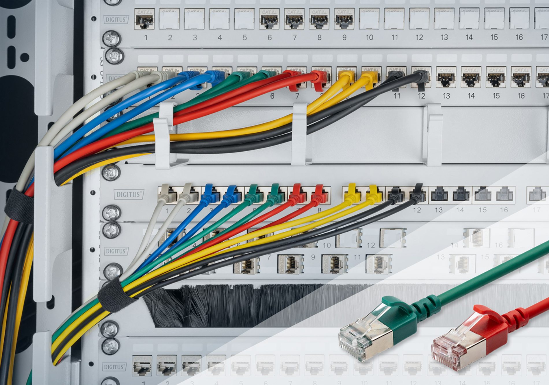 DIGITUS DK-1632-A-015S-Y, CAT 6A F-FTP Slim Patchkabel, kupfer, LSZH AWG 32/7, Länge 1.5m, Gelb Verkabelung, Elektronik, Hardware, Computerausrüstung, Computer