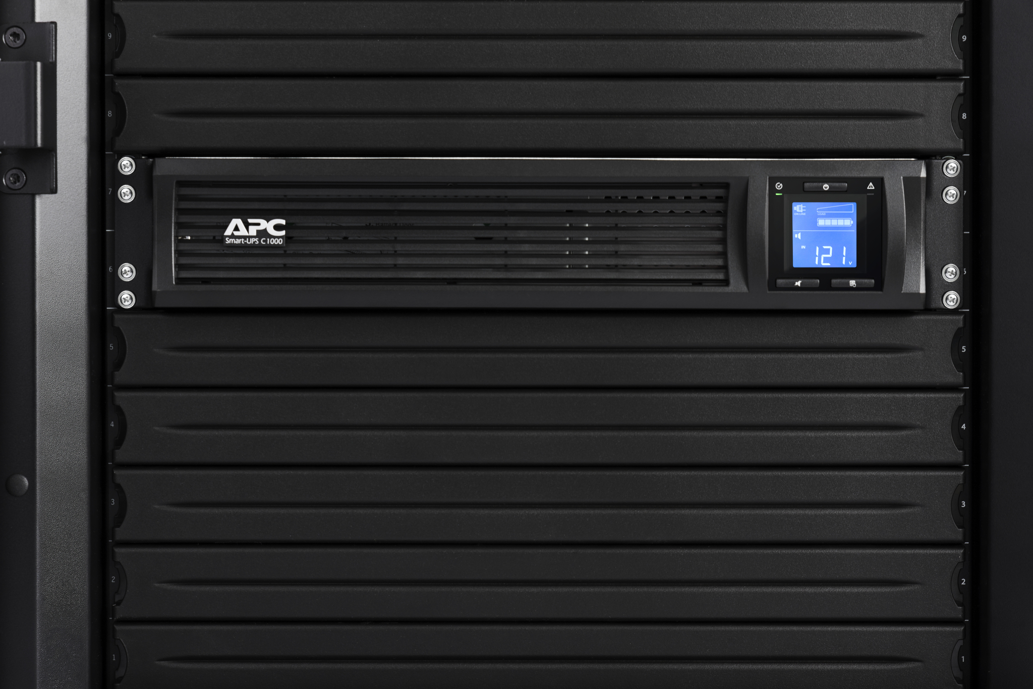 Serverrack, USV, APC, Batterie-Backup, Digitalanzeige