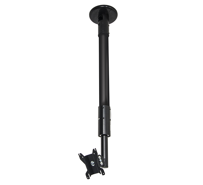 B-TECH Flat Screen Ceiling / Desk Mount with Tilt & Swivel (VESA 100) - 1m Ø50mm Pole BT7553-100/BB