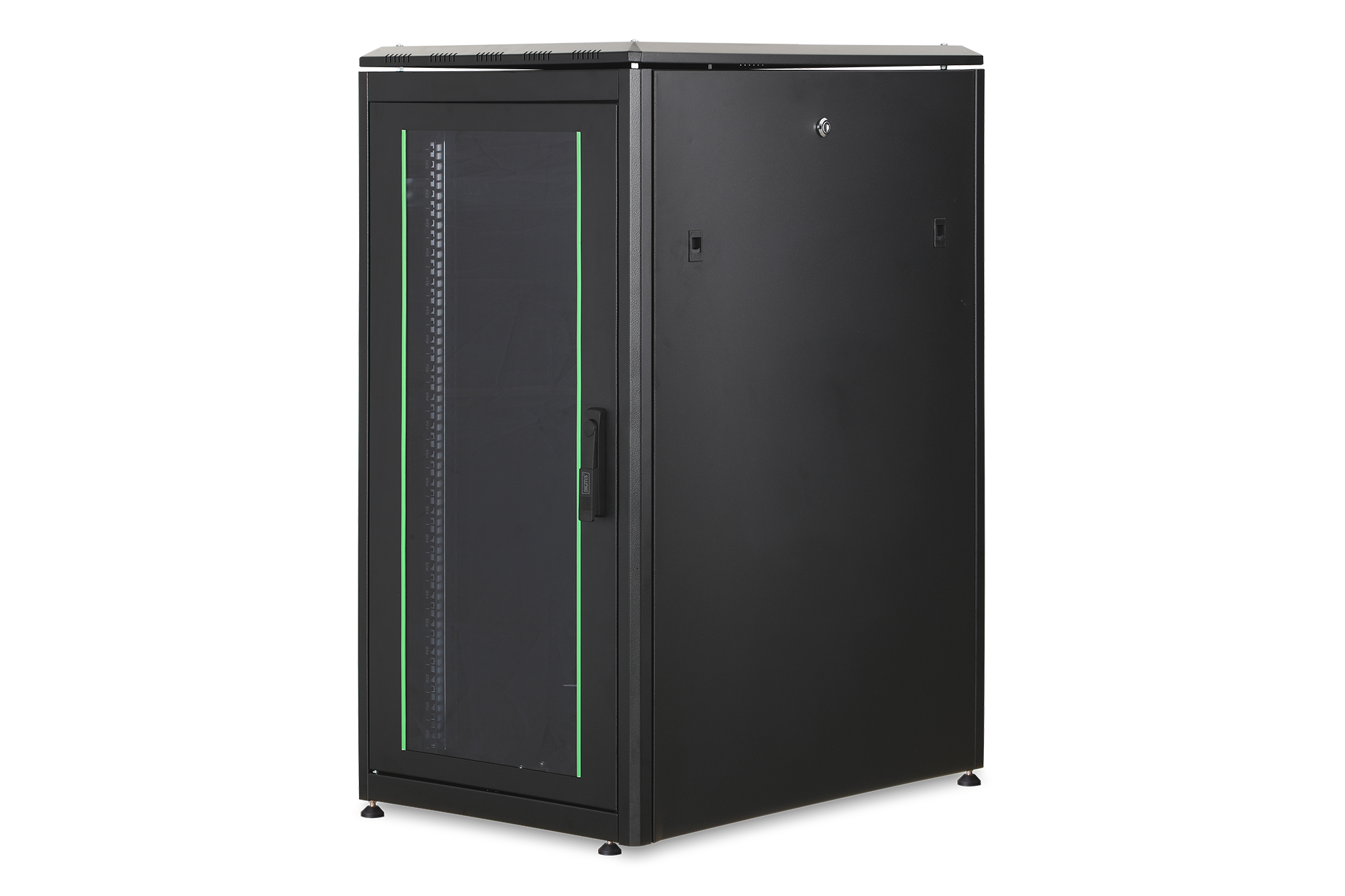 DIGITUS DN-19 22U-6/8-B-1 Netzwerkschrank 22HE Unique 1164x600x800 mm Farbe Schwarz RAL 9005 DN-19 22U-6/8-B-1