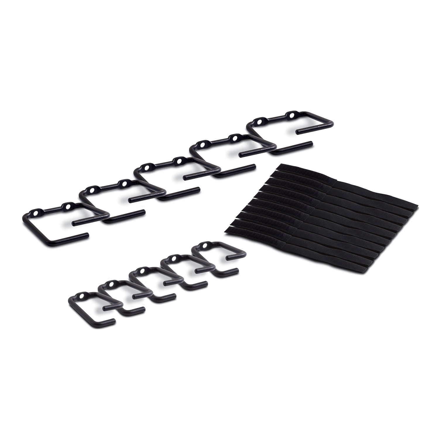 Gurtsystem, Klettverschluss, Gummiband, Schlaufen, Kabelbinder-Set