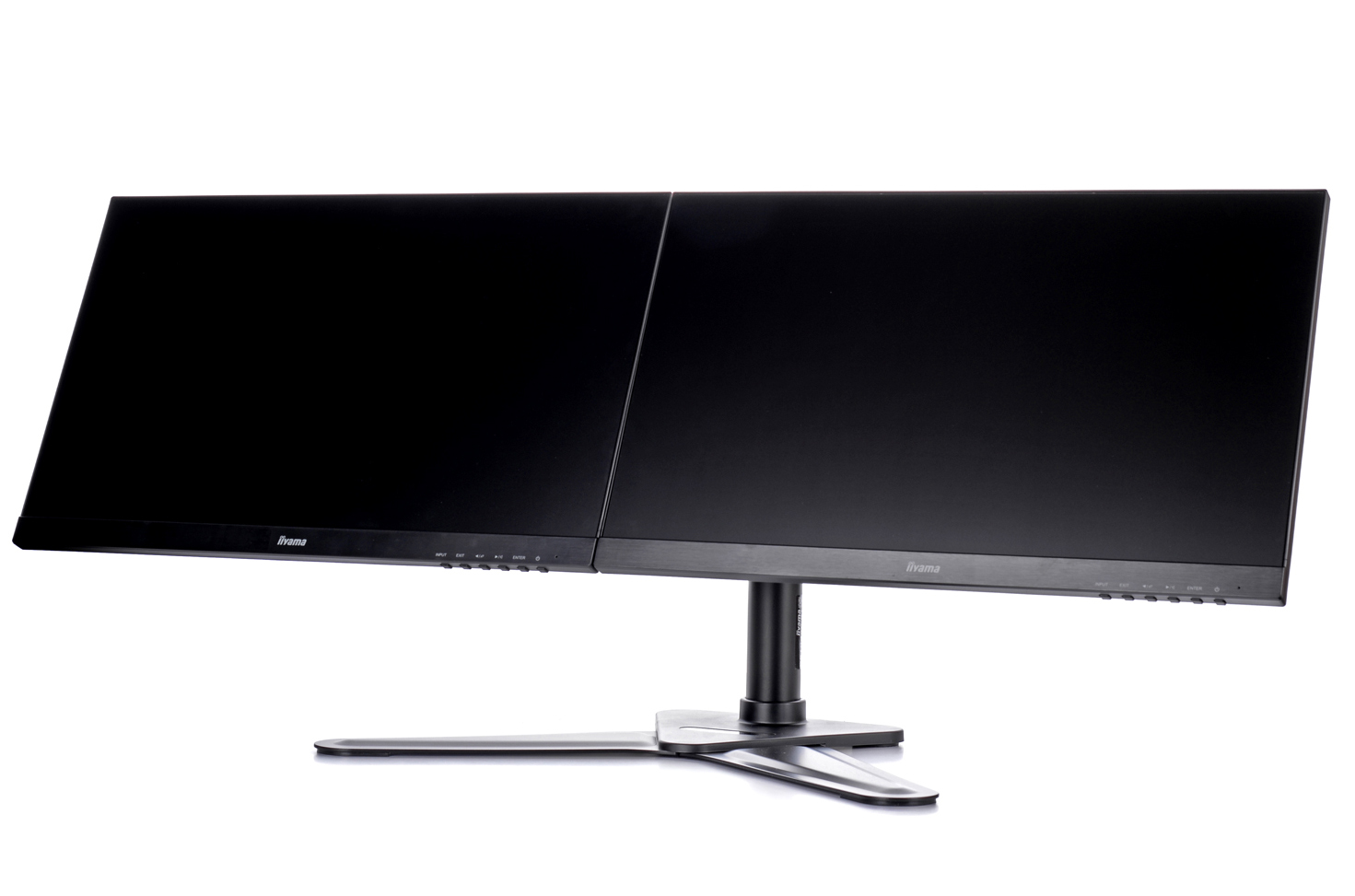 Monitor, Dual display, USB-C, Schwarz, Flachbildschirm