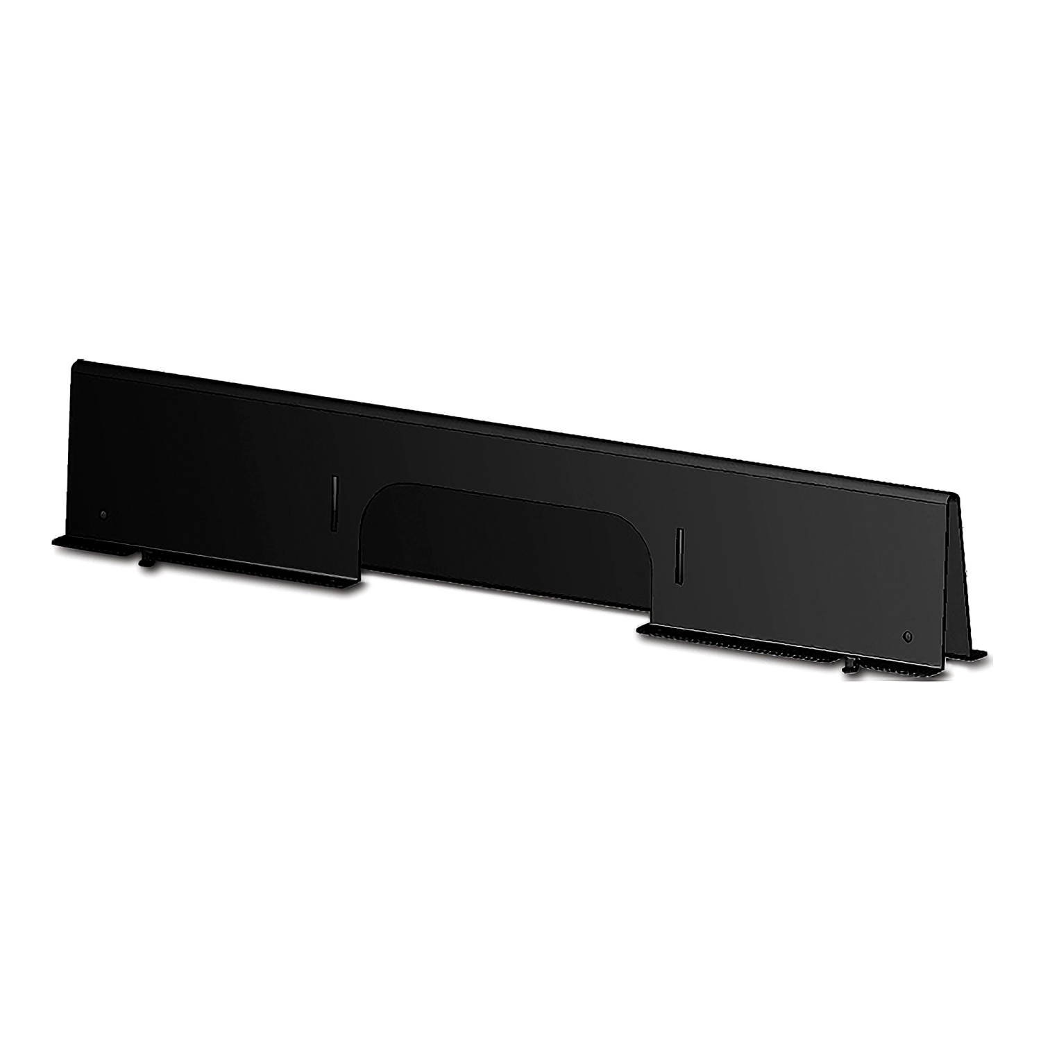 monitorstand, rückenseite, langer panel, schwarz, verstellbar