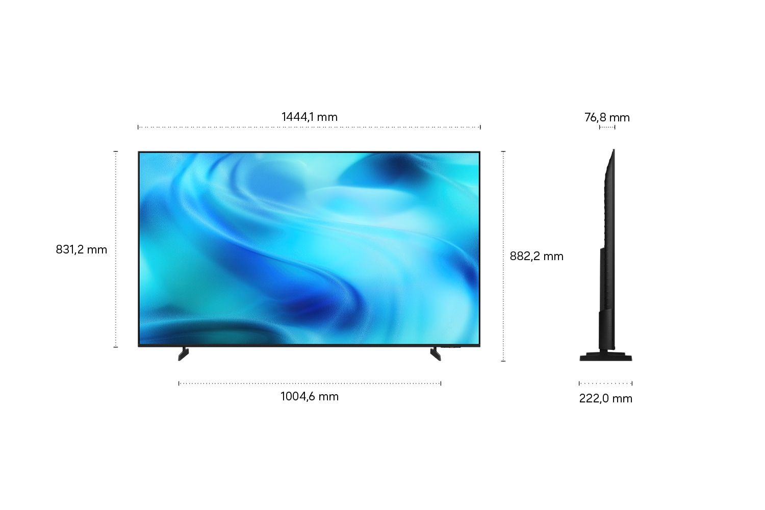 TV, LED, Bildschirm, Flachbild, Ständer