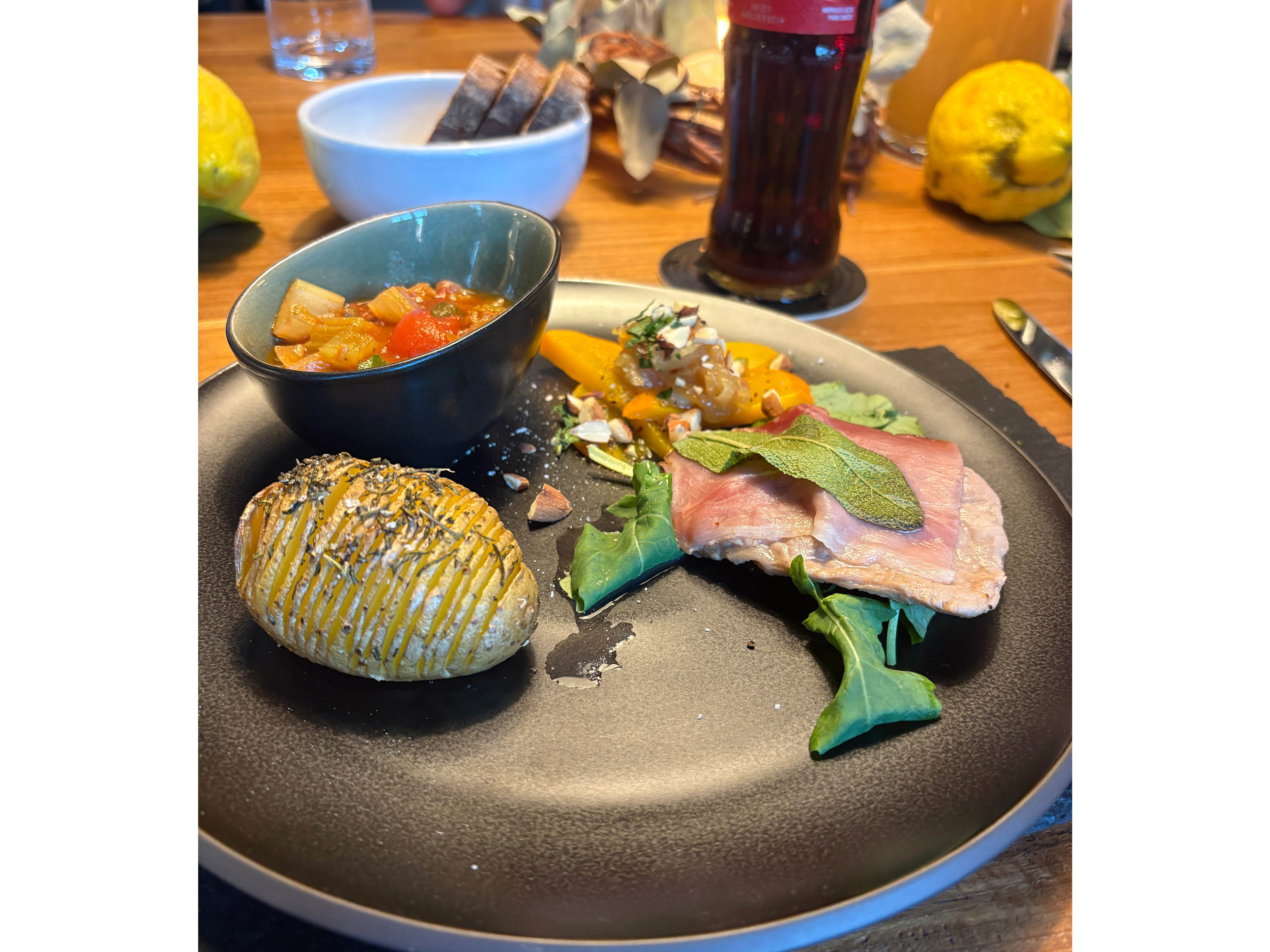 Fisch, Lachs, Kartoffel, Gemüse, Anrichte