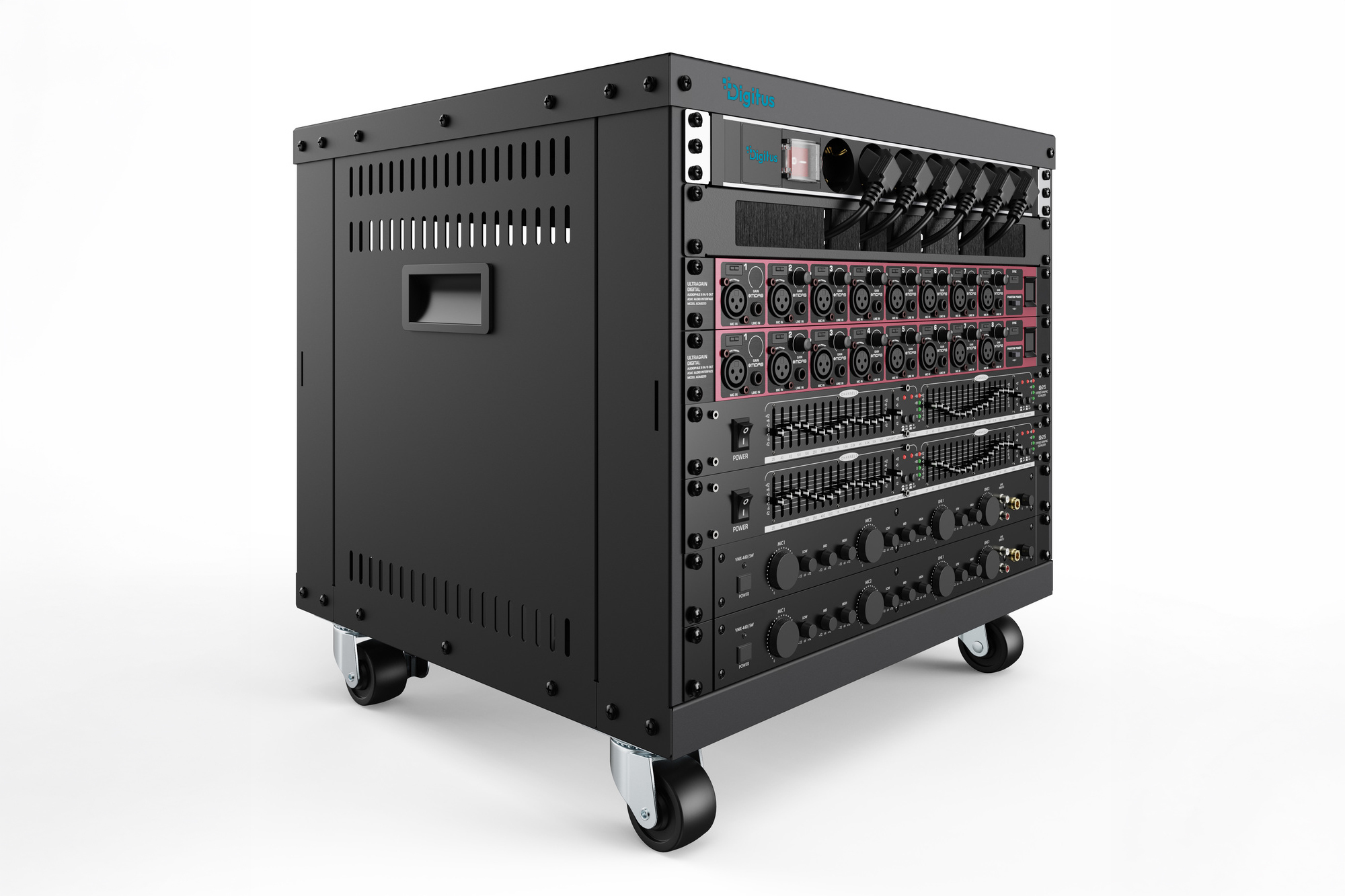 server rack, audio interface, rackmount, multikanal, räder