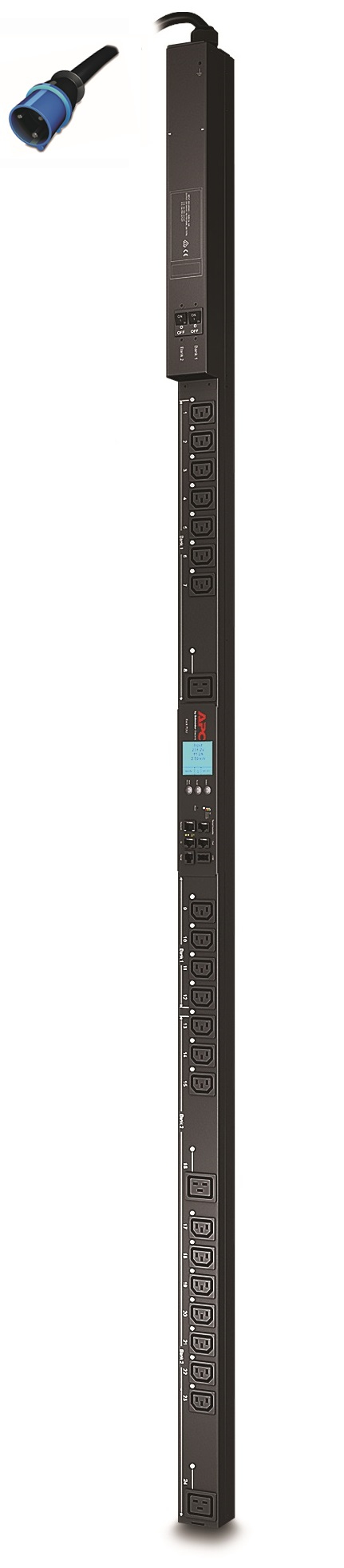 APC AP8653 - Rack PDU 2G, Metered by Outlet mit Switching, ZeroU, 32A, 230V, (21) C13 & (3) C19 APC AP8653 - Rack PDU 2G, Metered by Outlet mit Switching, ZeroU, 32A, 230V, (21) C13 & (3) C19