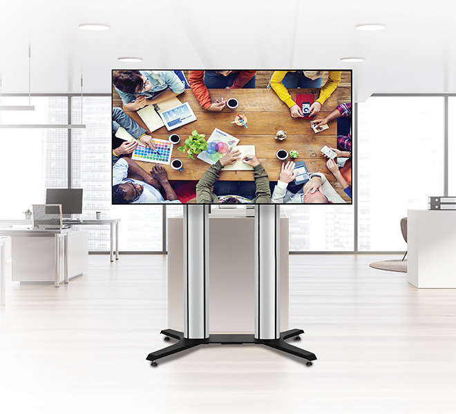 B-TECH MODE-AL - Premium Freestanding Single Screen Twin Column UC Stand - (VESA 900 x 800) - 2m BT8709/BS B-TECH MODE-AL - Premium Freestanding Single Screen Twin Column UC Stand - (VESA 900 x 800) - 2m BT8709/BS