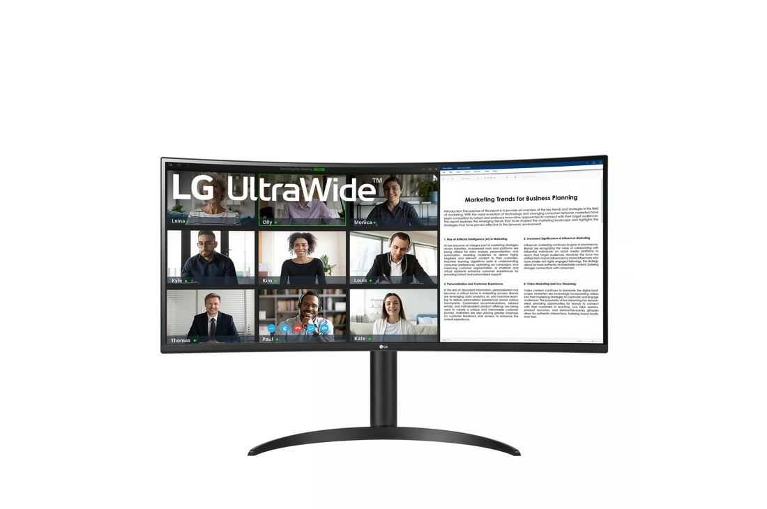 LG Monitor 34" 34WR55QC-B Curved UltraWide QHD HDMI DP USB-C Black LG Monitor 34" 34WR55QC-B Curved UltraWide QHD HDMI DP USB-C Black