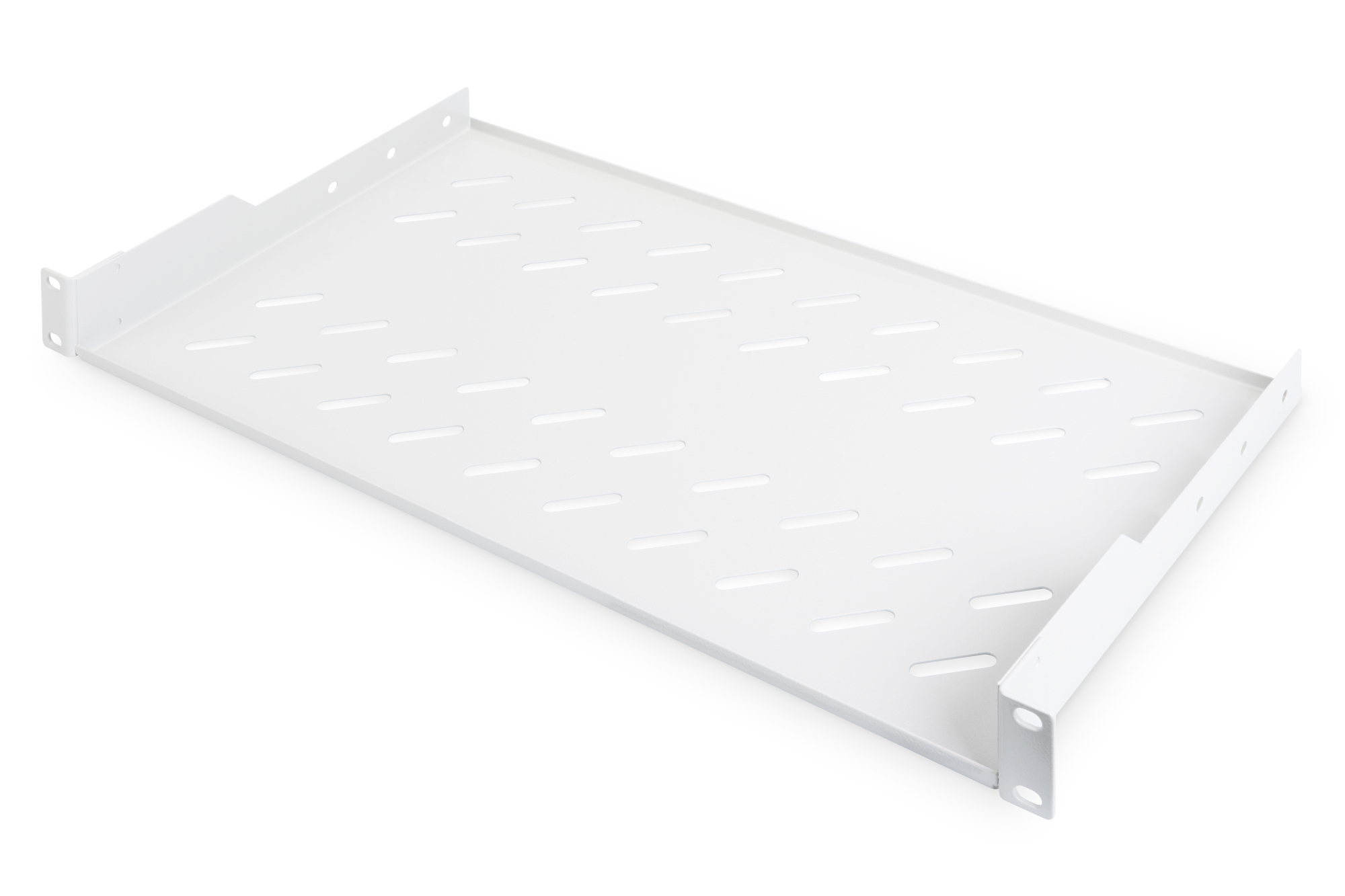 DIGITUS Schrank Zubehör 19" Fachboden festeinbau 1HE  f. Schr. ab 400 mm Tiefe 45x483x250 mm bis 15 kg grau RAL 7035 DN-97609