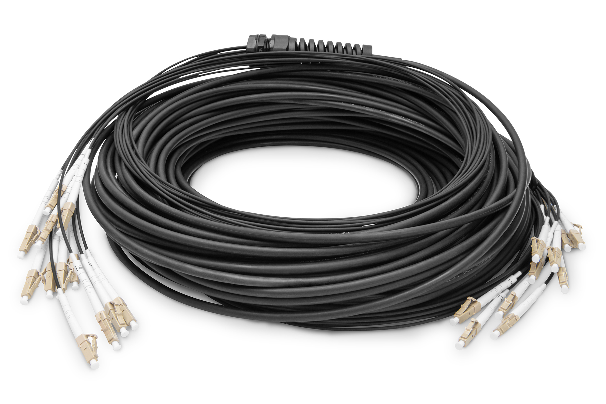 Faseroptikkabel, Multi-Faser, Schwarzes Kabel, SC/UPC-Stecker, Patchkabel