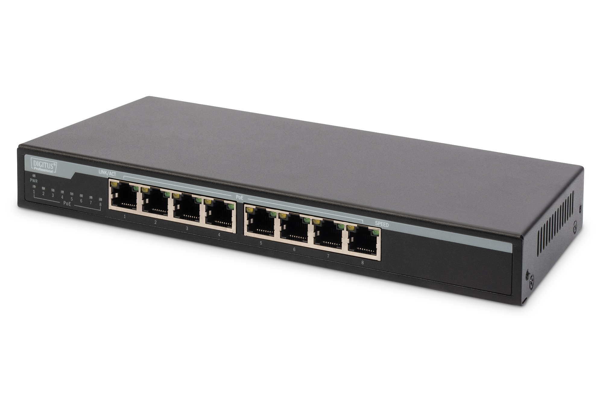 Switch, Netzwerk-Switch, 8-Port, PoE, Rack-montierbar