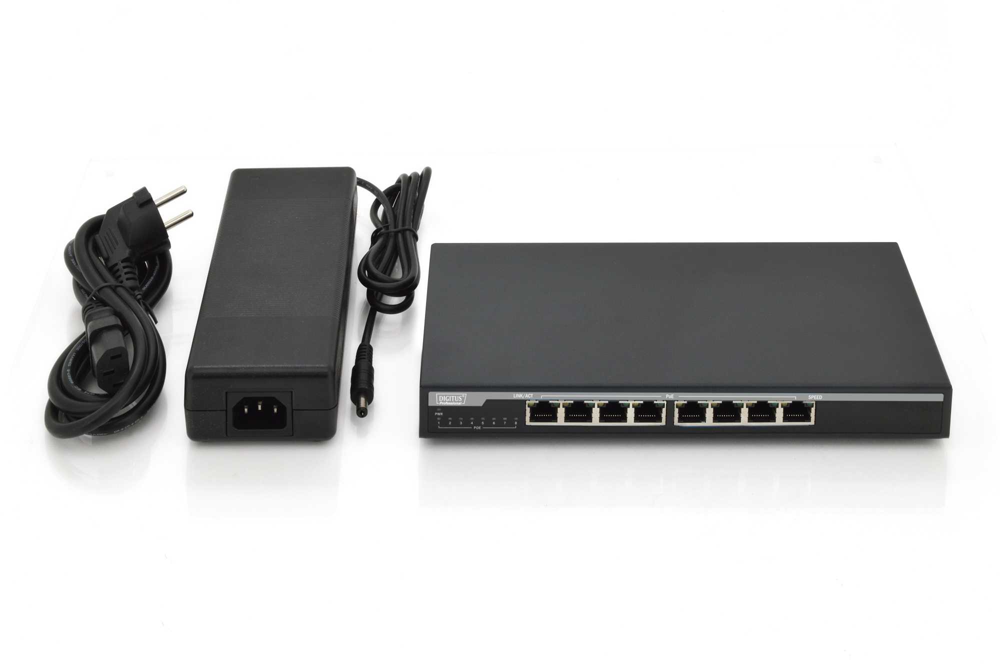 DIGITUS DN-95340 8-Port Gigabit Netzwerkswitch, Desktop, unmanaged