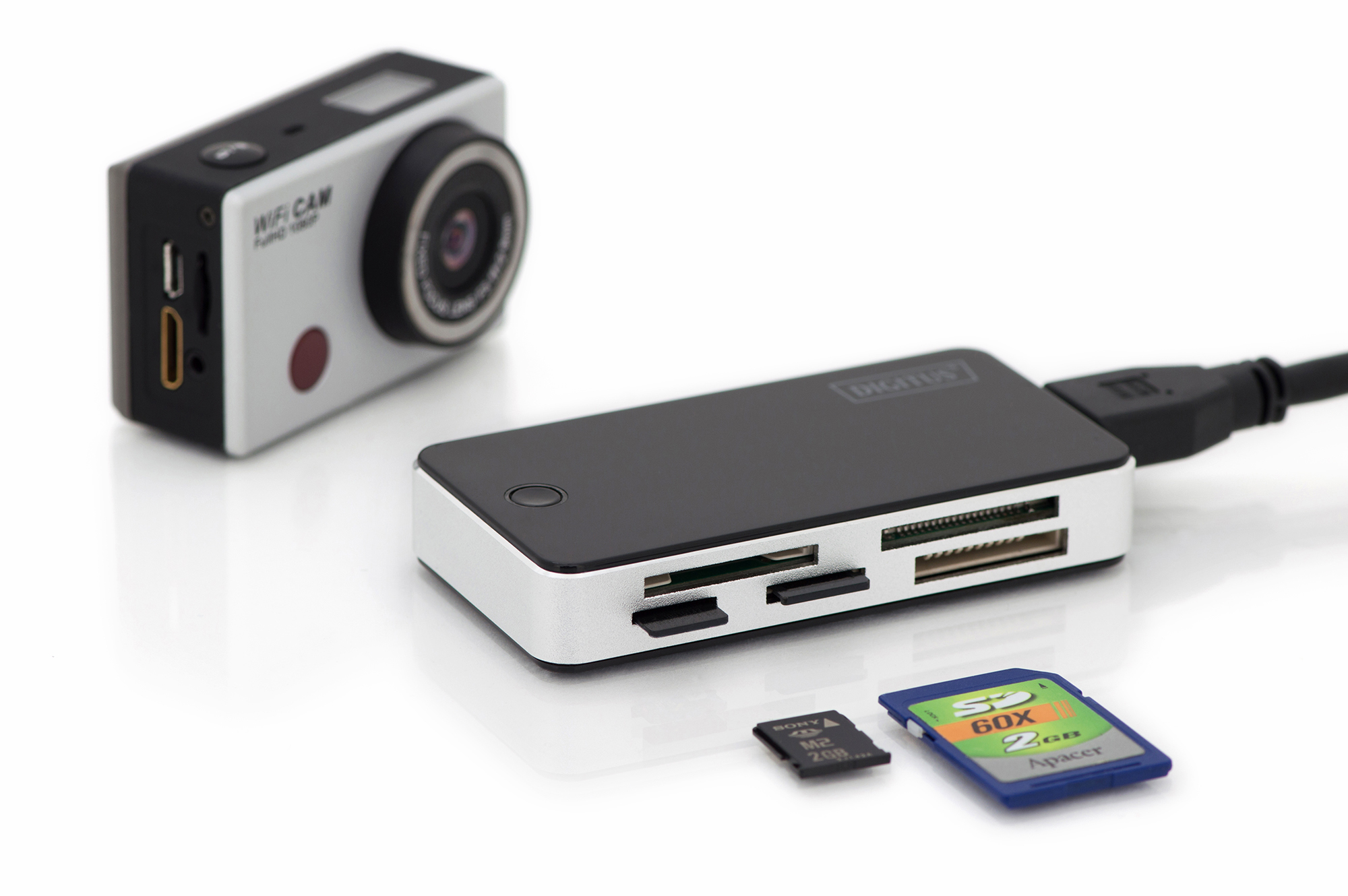 action-kamera, usb-c hub, speicherkartenleser, sd-karte, kamera-zubehör