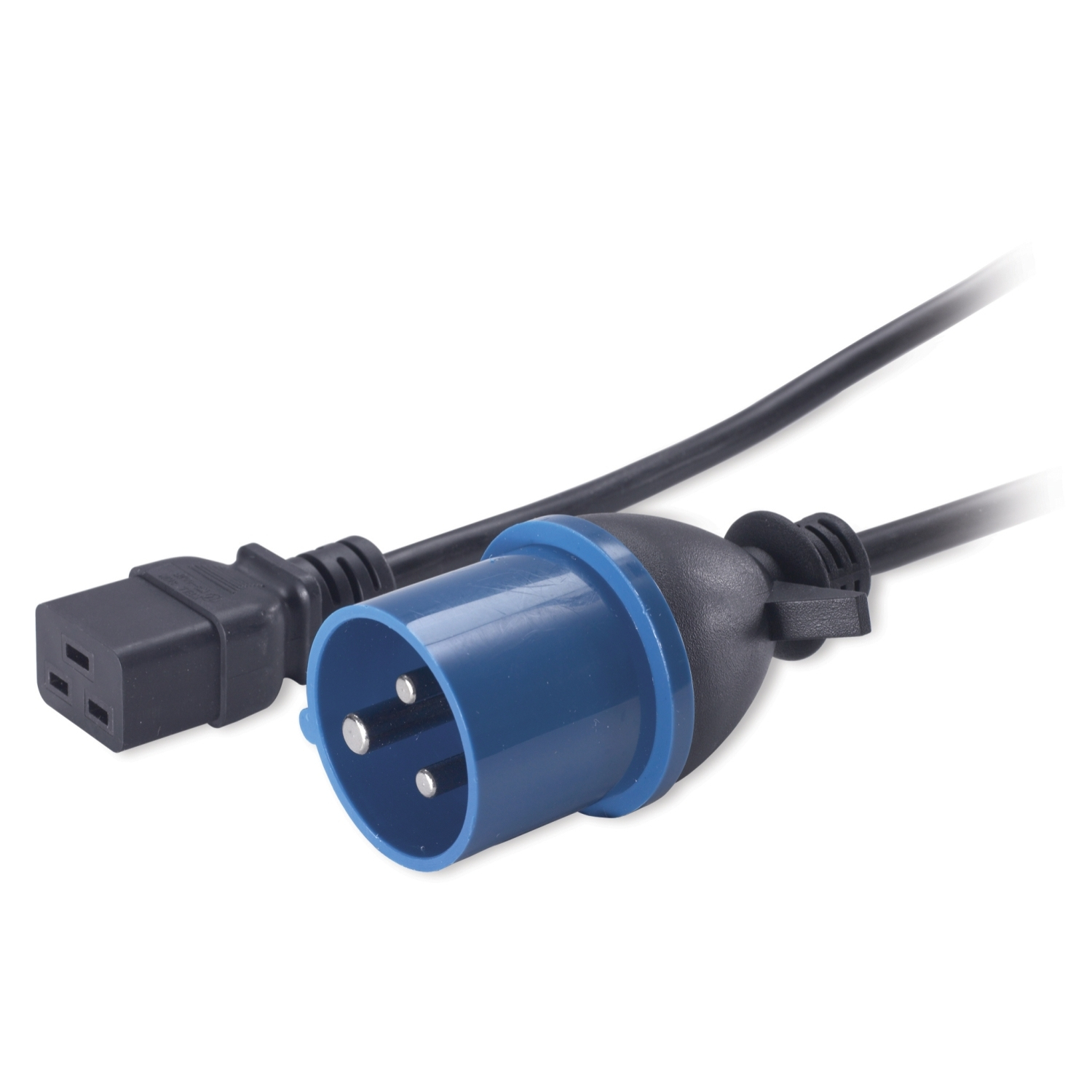 IEC C13?, Schuko?, Gerätekabel, Kabel mit Stecker, Blauer Stecker